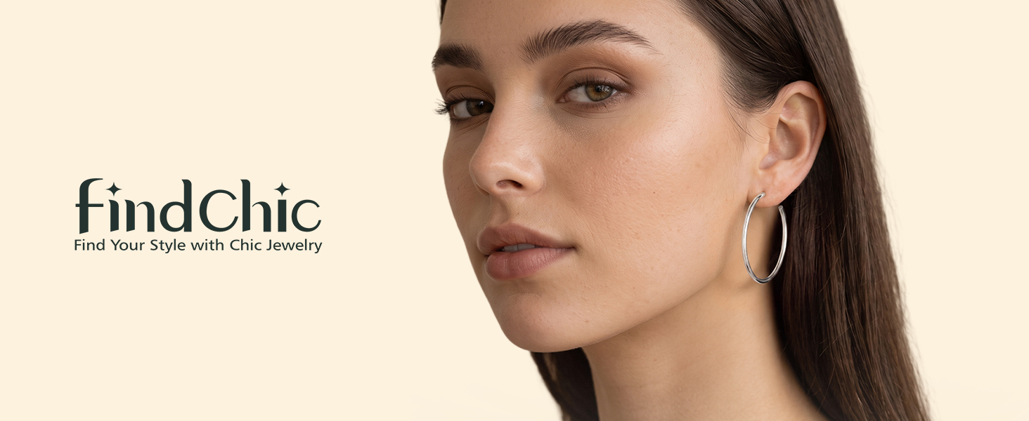 thumbnail video image 2 of FindChic Large 14K Gold Plated Hoop Earrings for Women Stainless Steel Loop Earrings Hypoallergenic Open Hoops Minimalist Christmas Stuffers Jewelry Gifts for Her - 70mm, 2 of 11