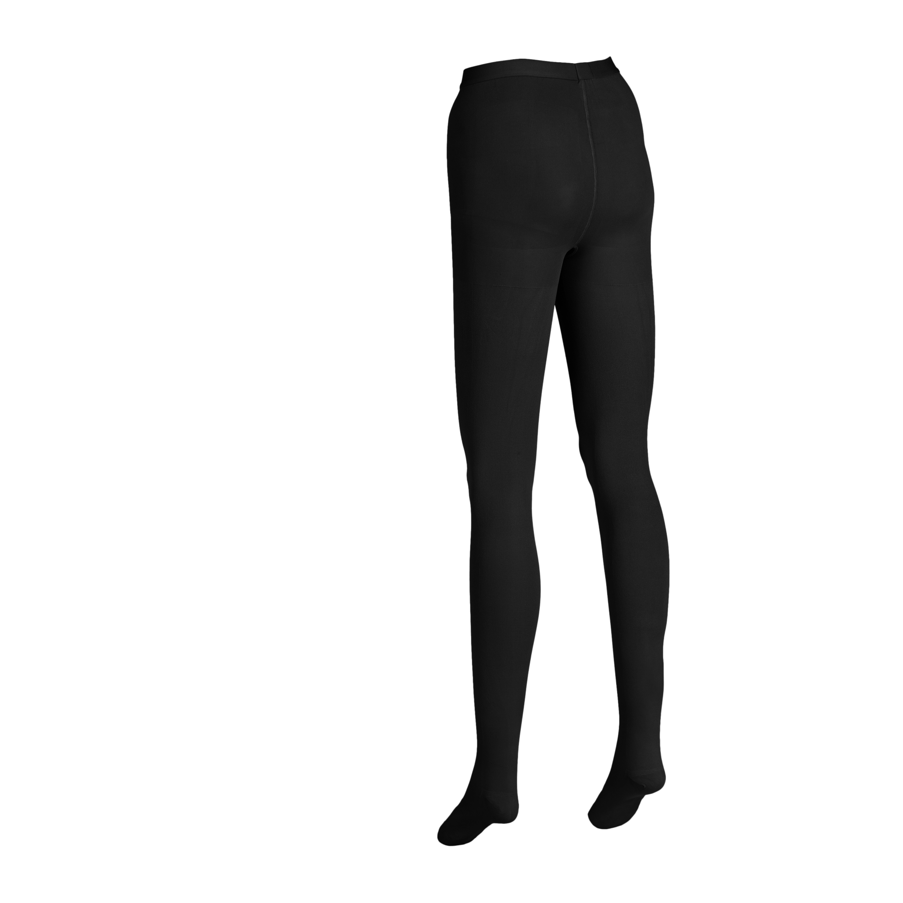 (3 Pairs) Womens Compression Tights 20-30mmHg with Open Toe - Black, XL