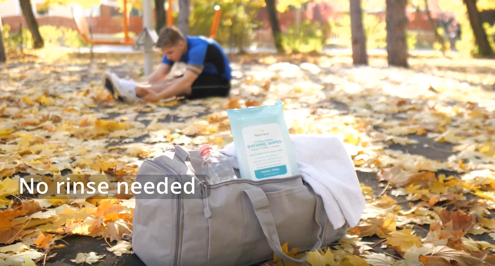 thumbnail video image 2 of Nurture Ultra Thick Adult Body Wipes, 40 Extra Large Disposable Wet Cleansing Cloths with Aloe Vera, No Rinse Bath Wipe for Women, Men & Elderly, 2 of 11