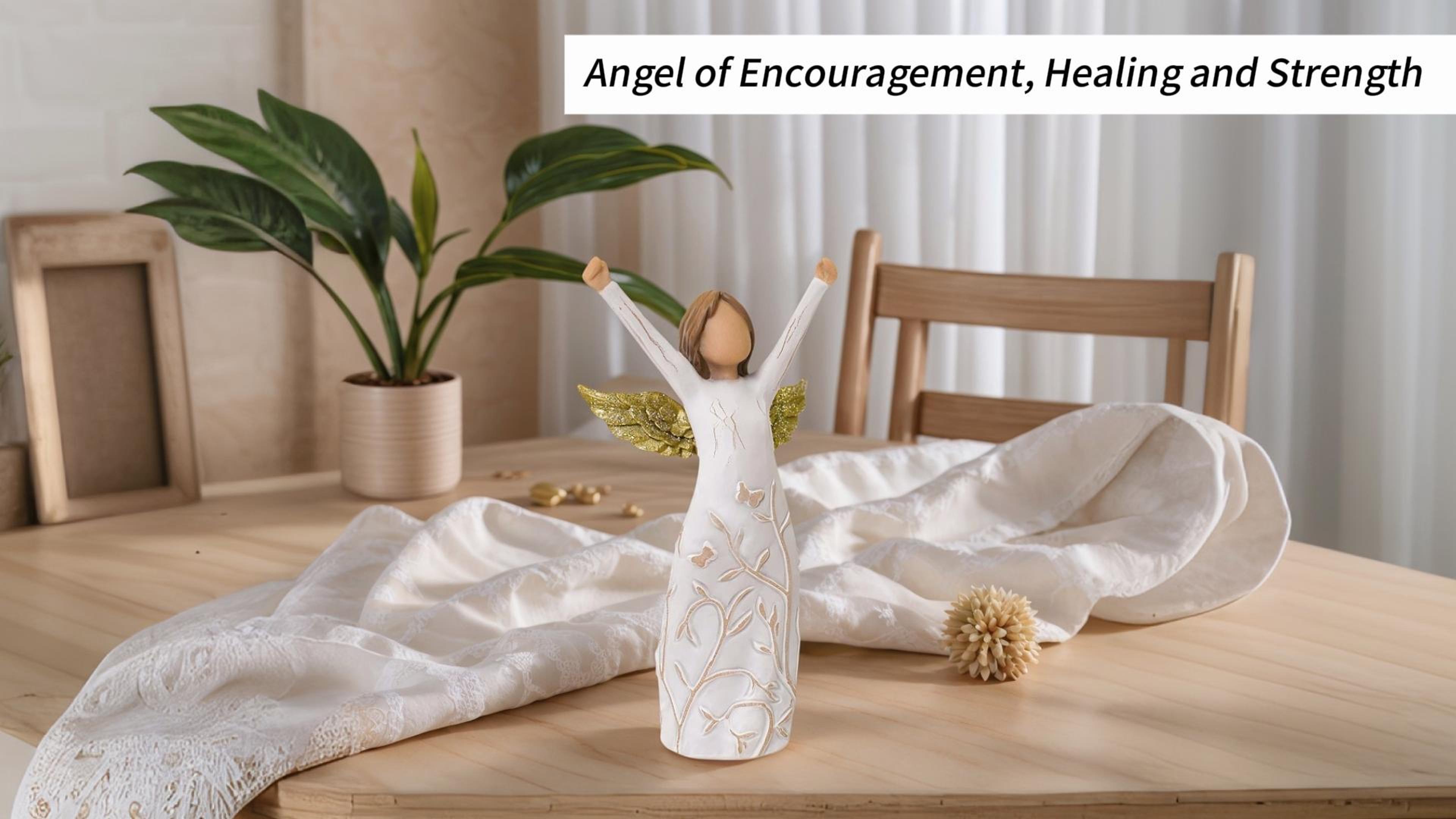 thumbnail video image 2 of Courage Angel Figurines Healing Gifts for Women, Inspirational Statue for Cancer Survivor Gifts, Home Decor Gift of Hope, Celebration, Encouragement, 2 of 9