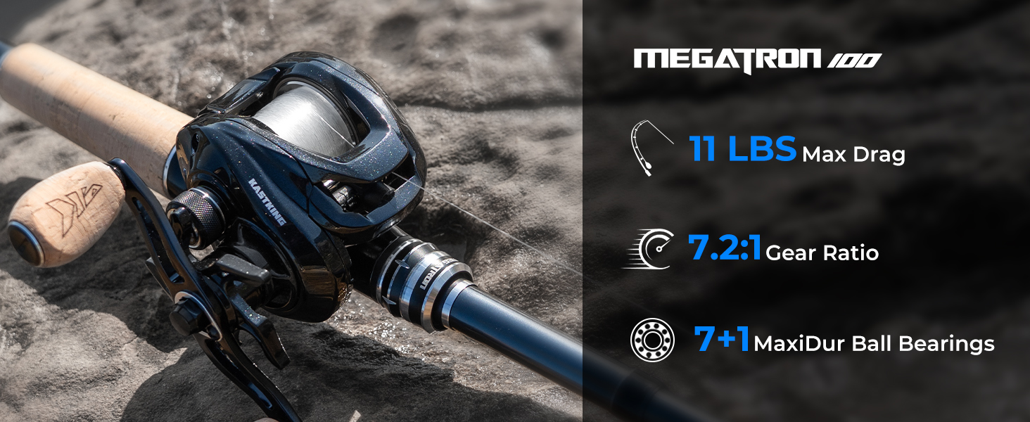 baitcasting reel magnetic Fishing Reels - Casting 6.5:1 Gear Ratio Speed Spool Baitcaster Reels KastKing MegaJaws Baitcasting Reels one Takuma P10 Baitcasting Reel Magnetic