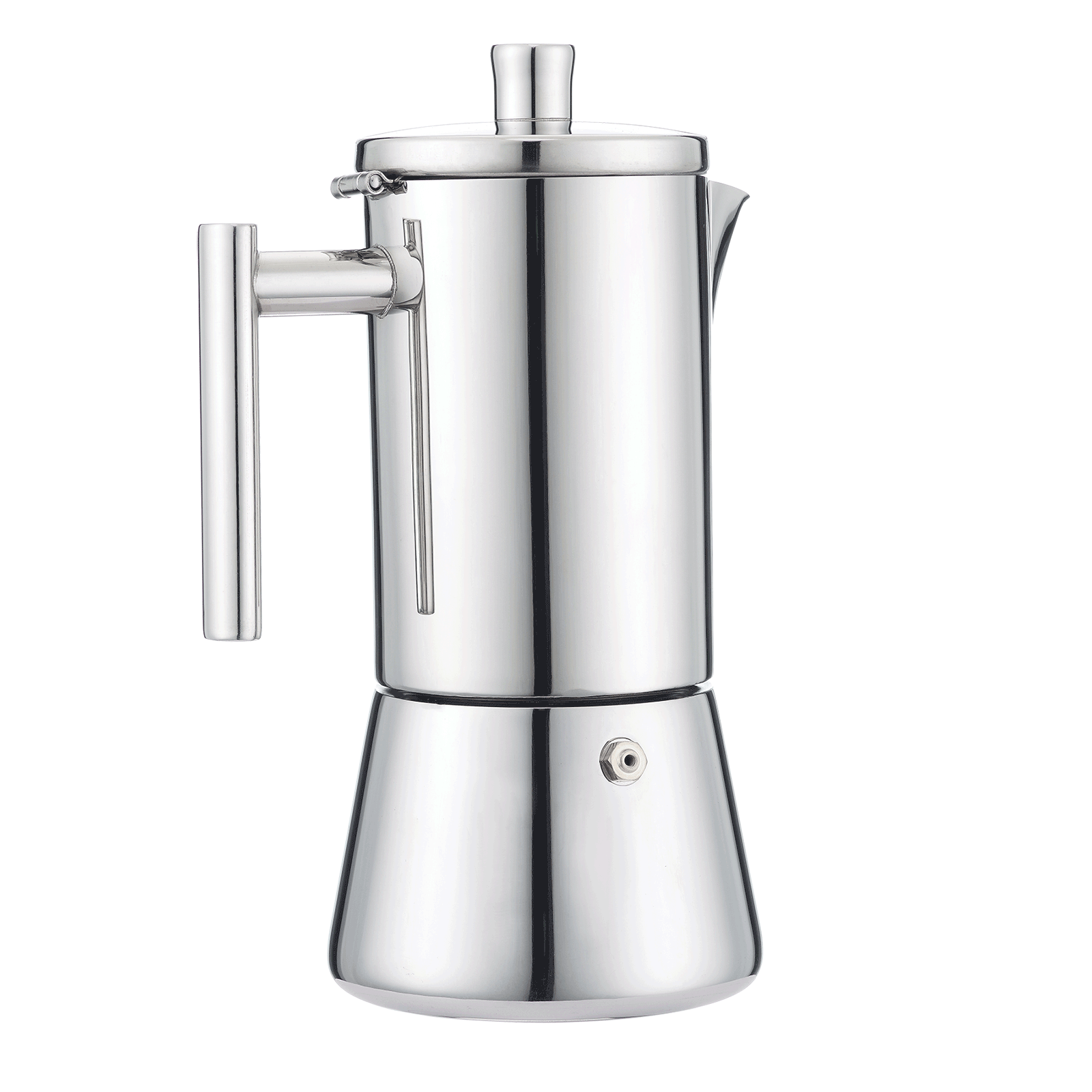 Cafecito Moka Pot Stainless Steel Anti-Splash Valve/Unbleached Paper  Filters | 6 Espresso Cup Moka Pot - 10 oz Manual Cuban Coffee Percolator 