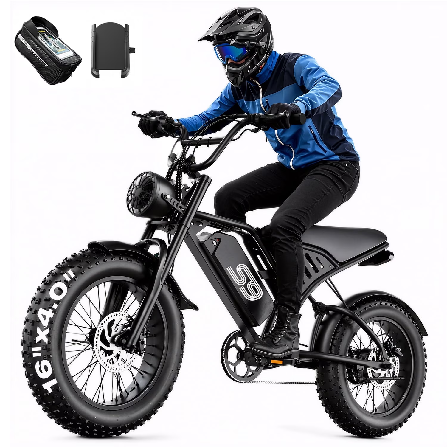 thumbnail video image 2 of ASKGO S9 Electric Bike for Adults, 750W Rated Motor, 48V 20Ah Removable Battery, 16" Tire, off-road, 25MPH, 65 Miles Range, Ages 16+, UL2849 Certified, 2 of 13