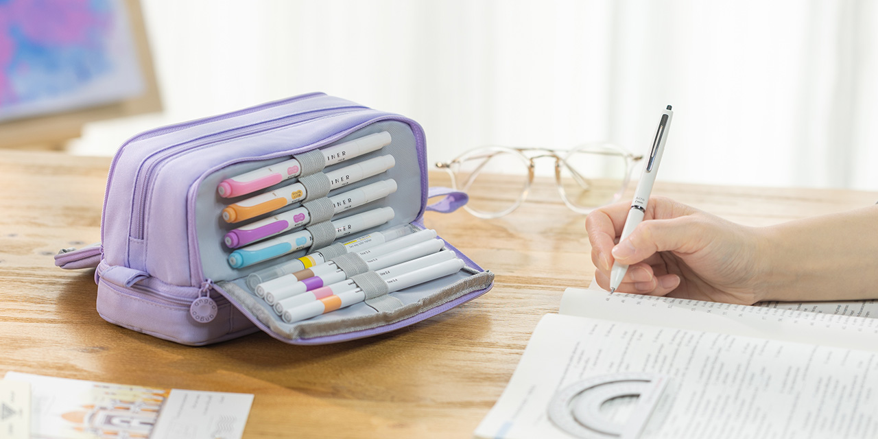 thumbnail video image 2 of CICIMELON Pencil Cases, Purple, 2 of 7
