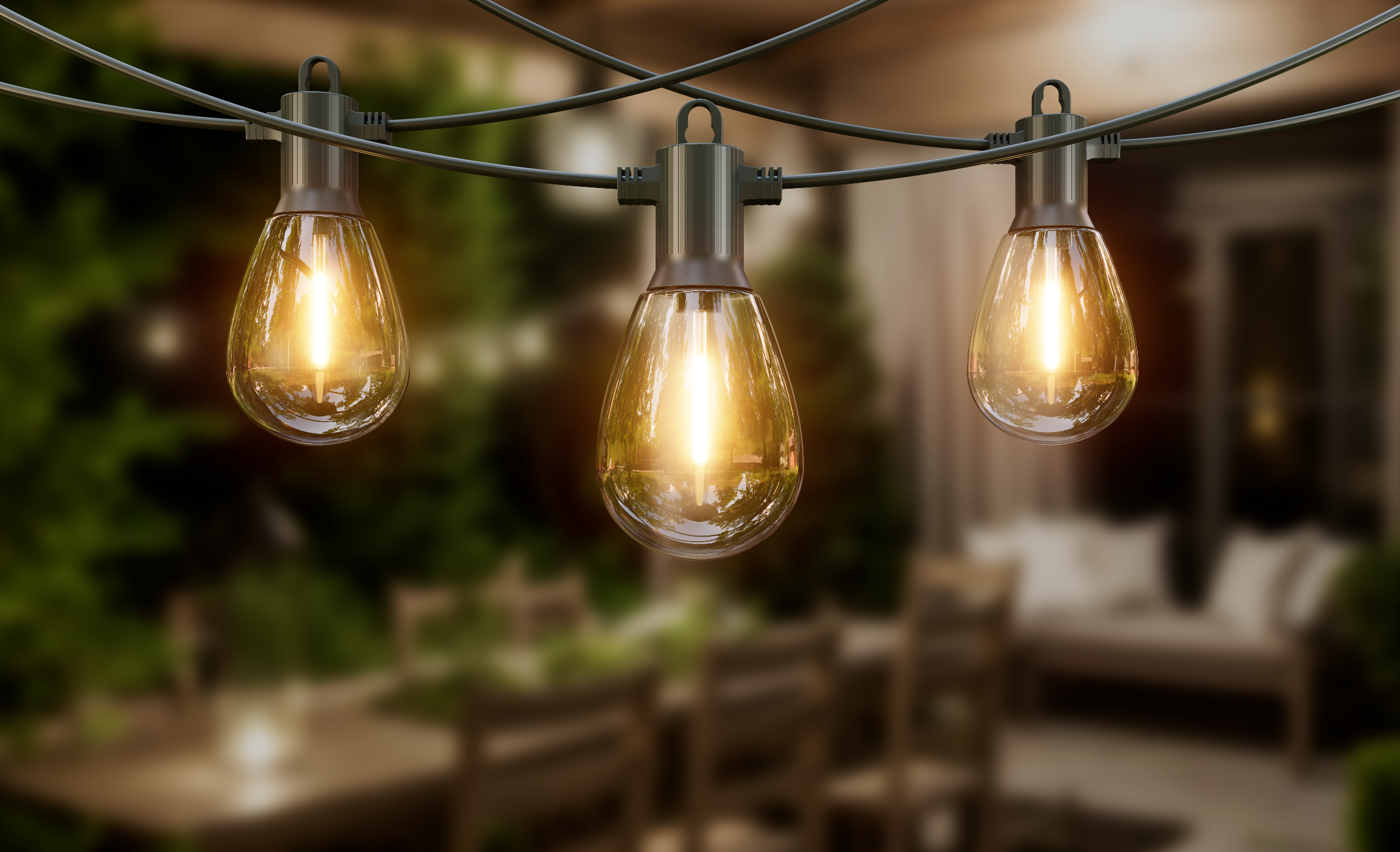 thumbnail video image 2 of BeatiNeon Outdoor String Lights, 50 Feet S14 LED Patio Lights with 16 Edison Plastic Bulbs(1 Spare), Waterproof Connectable Hanging Lights for Backyard Porch Balcony Party Decor,E26 Socket Base, 2 of 15