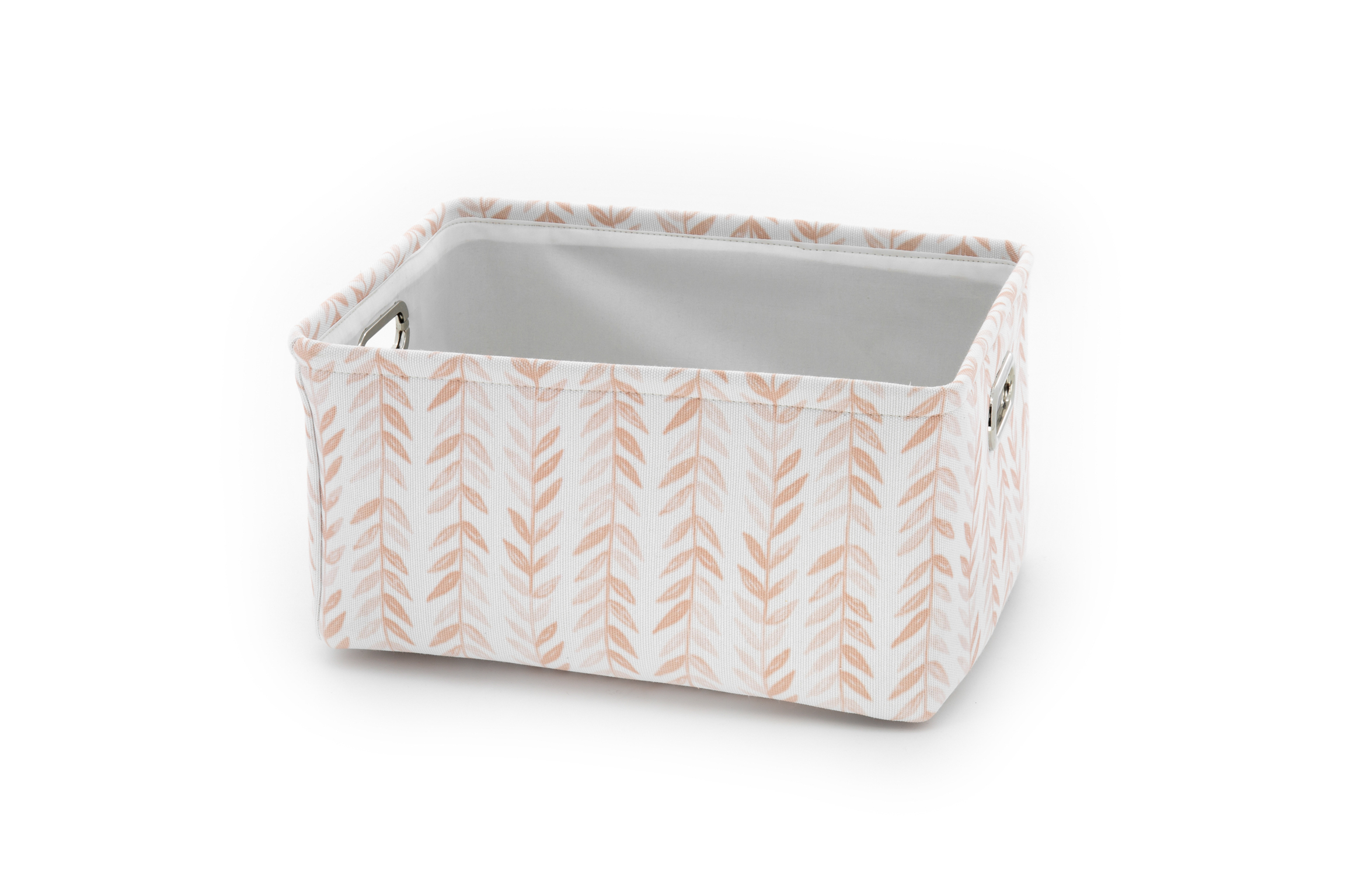 Blush Large Plastic Weave Basket, 13 x 11 Inches, Mardel