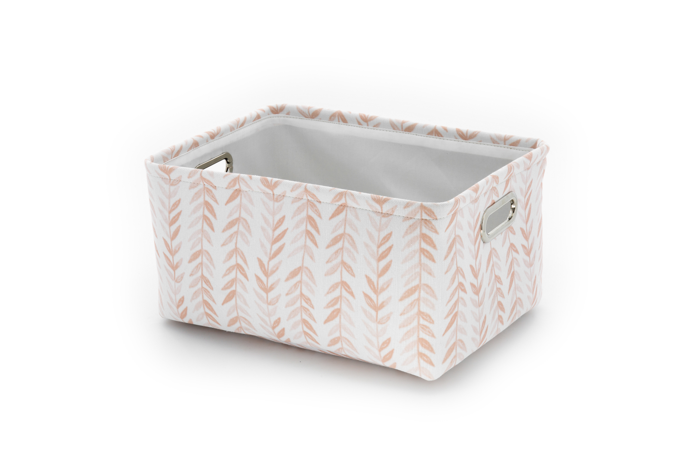 Blush Large Plastic Weave Basket, 13 x 11 Inches, Mardel