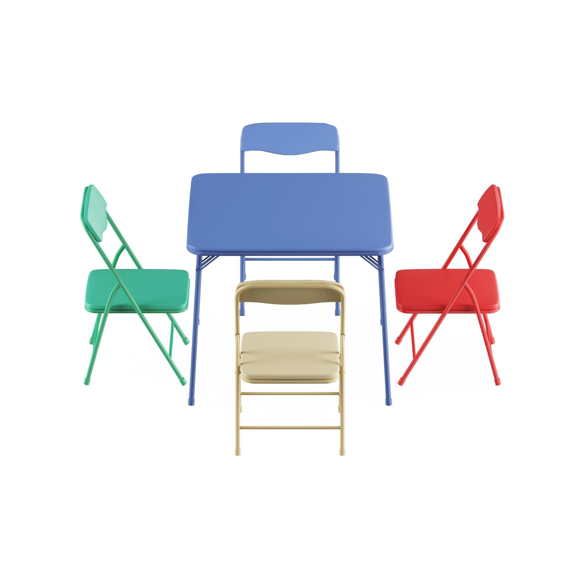 Flash furniture kids colorful folding table and chair set hot sale