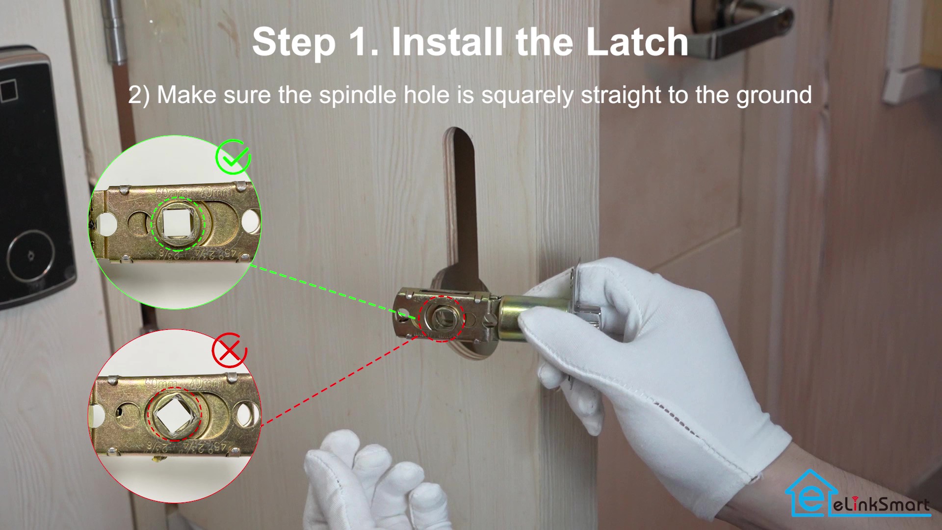 thumbnail video image 2 of Anweller Fingerprint Smart Lock, Keyless Entry Door Lock with Keypad, App Controlled, Biometric Code Lock for Interior, Gold, 2 of 10