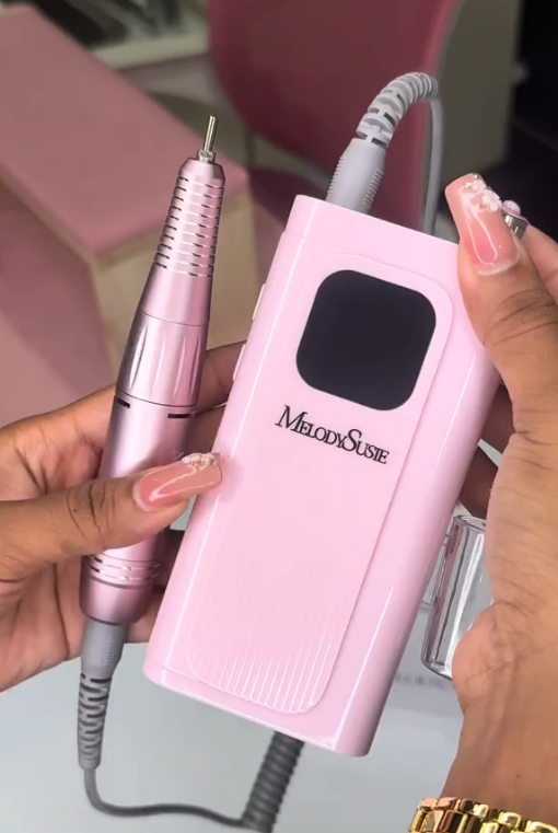 thumbnail video image 2 of MelodySusie SC300F Electric Nail Drill Machine,30000 RPM Cordless Rechargeable Nail File Kit for Acrylic Gel Nail Care Manicure Polishing Set,Pink, 2 of 8