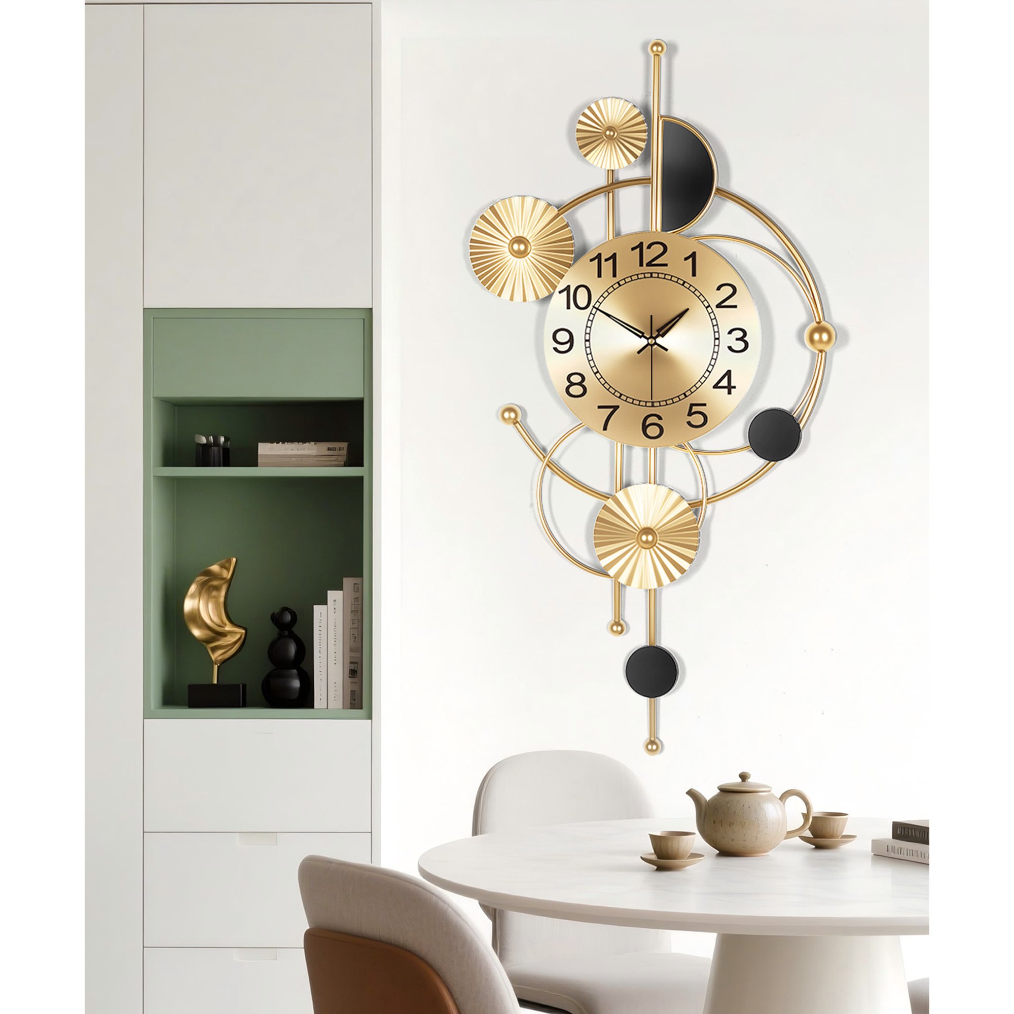 thumbnail video image 2 of Wall Clock,Large Wall Clock,Wall Clocks for Living Room Decor Modern Silent Non-Ticking Metal Wall Art, Clock for Living Room, Kitchen, Bedroom, or Office Wall Decor (32"), 2 of 8