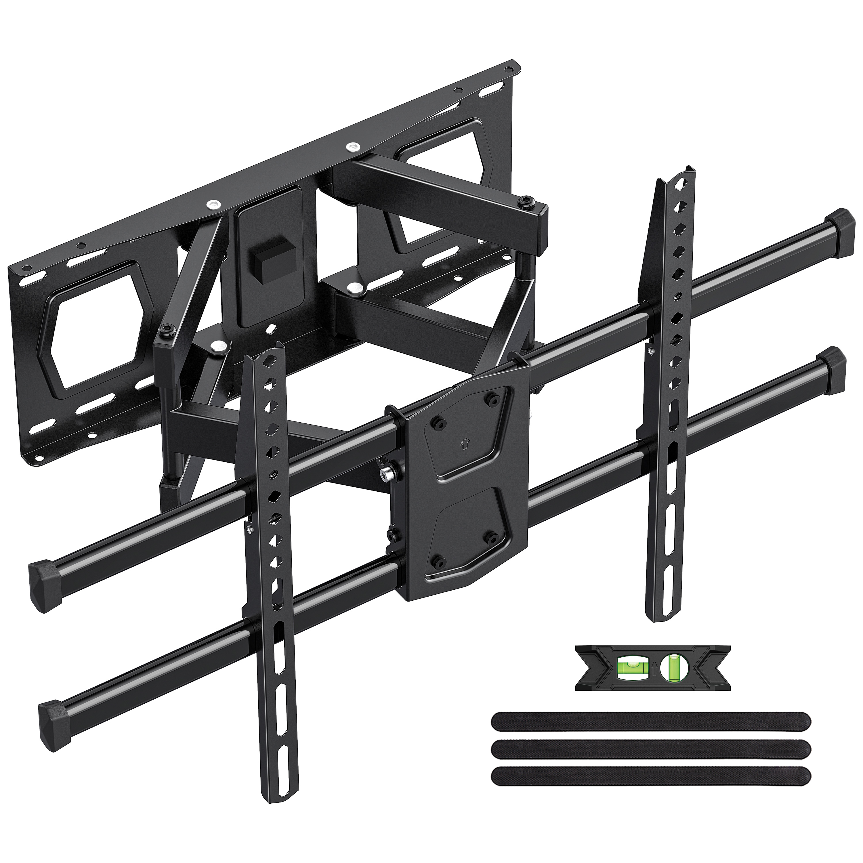 thumbnail video image 2 of MountLiving Full Motion TV Wall Mount for 37-90 inch Screens, Dual Arm Design with Swivel & Tilt, Max VESA 600x400mm, 132 lbs, Fits 8"/12"/16" Studs, 2 of 8
