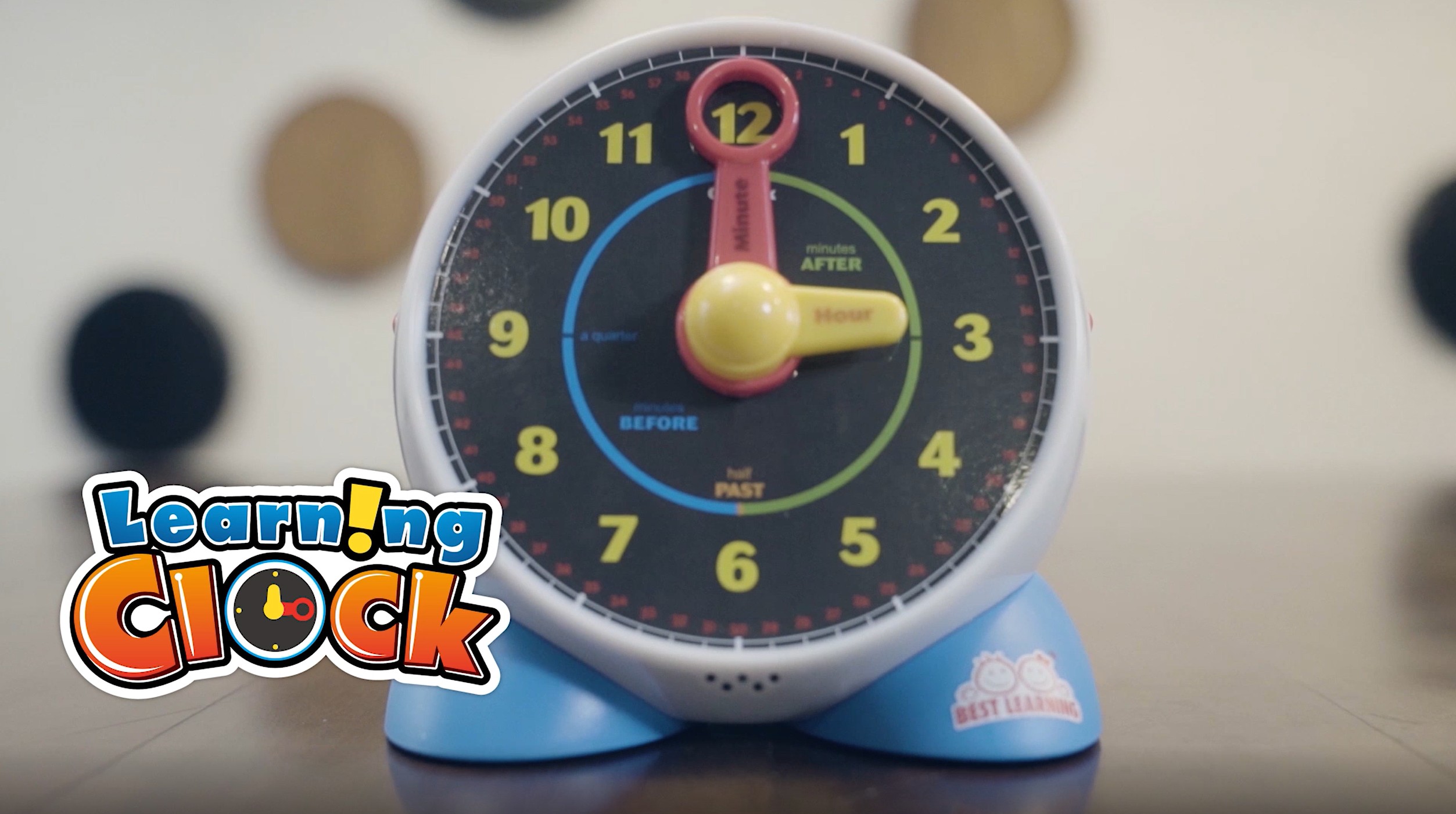 thumbnail video image 2 of BEST LEARNING Interactive Talking Clock Toy for Kids 3-6 Years Teaches Time with Quiz and Sleep Mode, 2 of 7