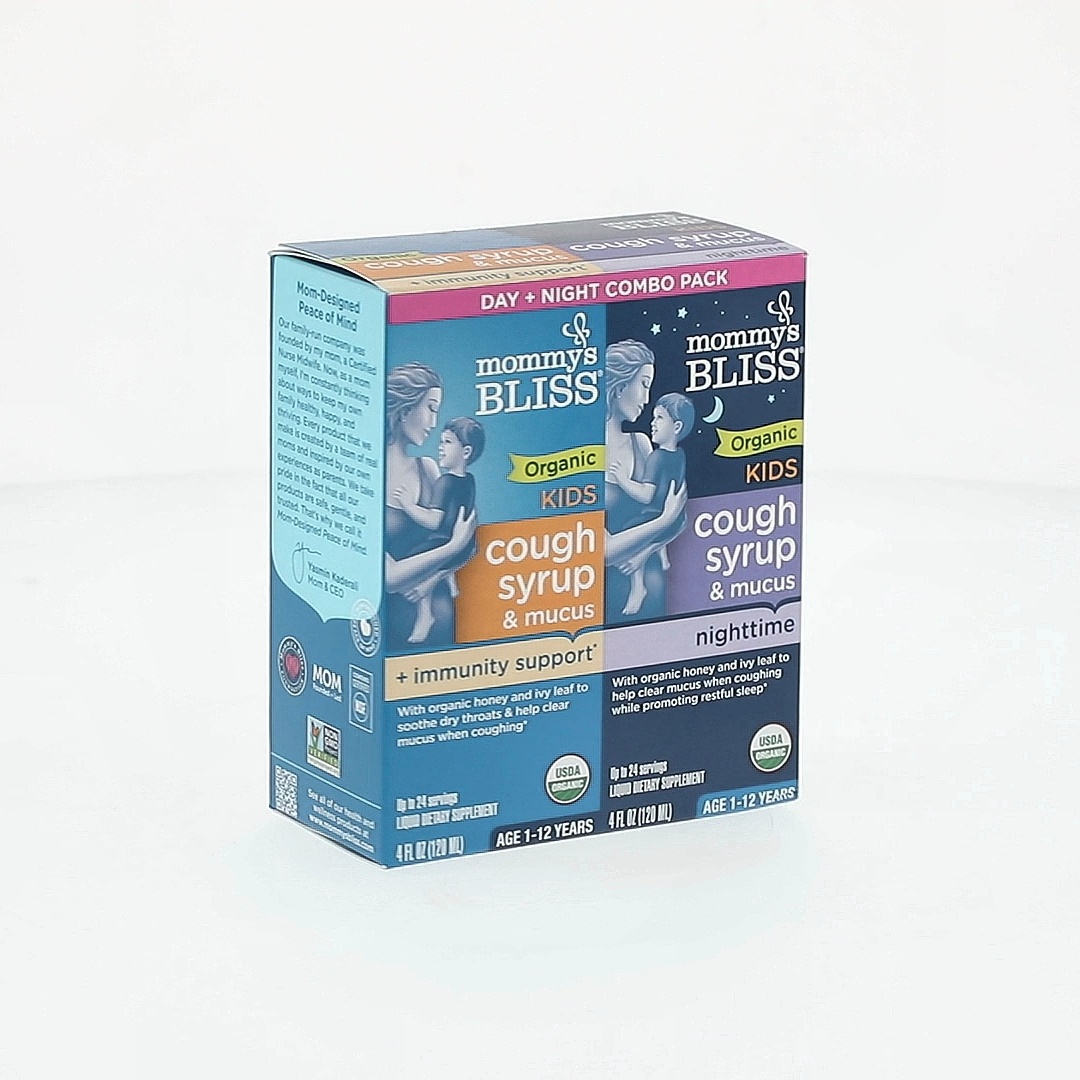 Mommy's Bliss Organic Kids Cough Syrup & Mucus Day & Night Combo