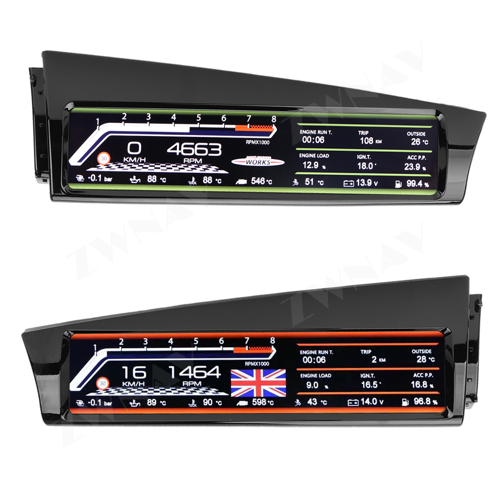 thumbnail video image 2 of ZWNAV co-pilot display speed data display screen suitable for Mini F55/F56/F57 2015-2020 models co-pilot multimedia screen car radio, 2 of 19
