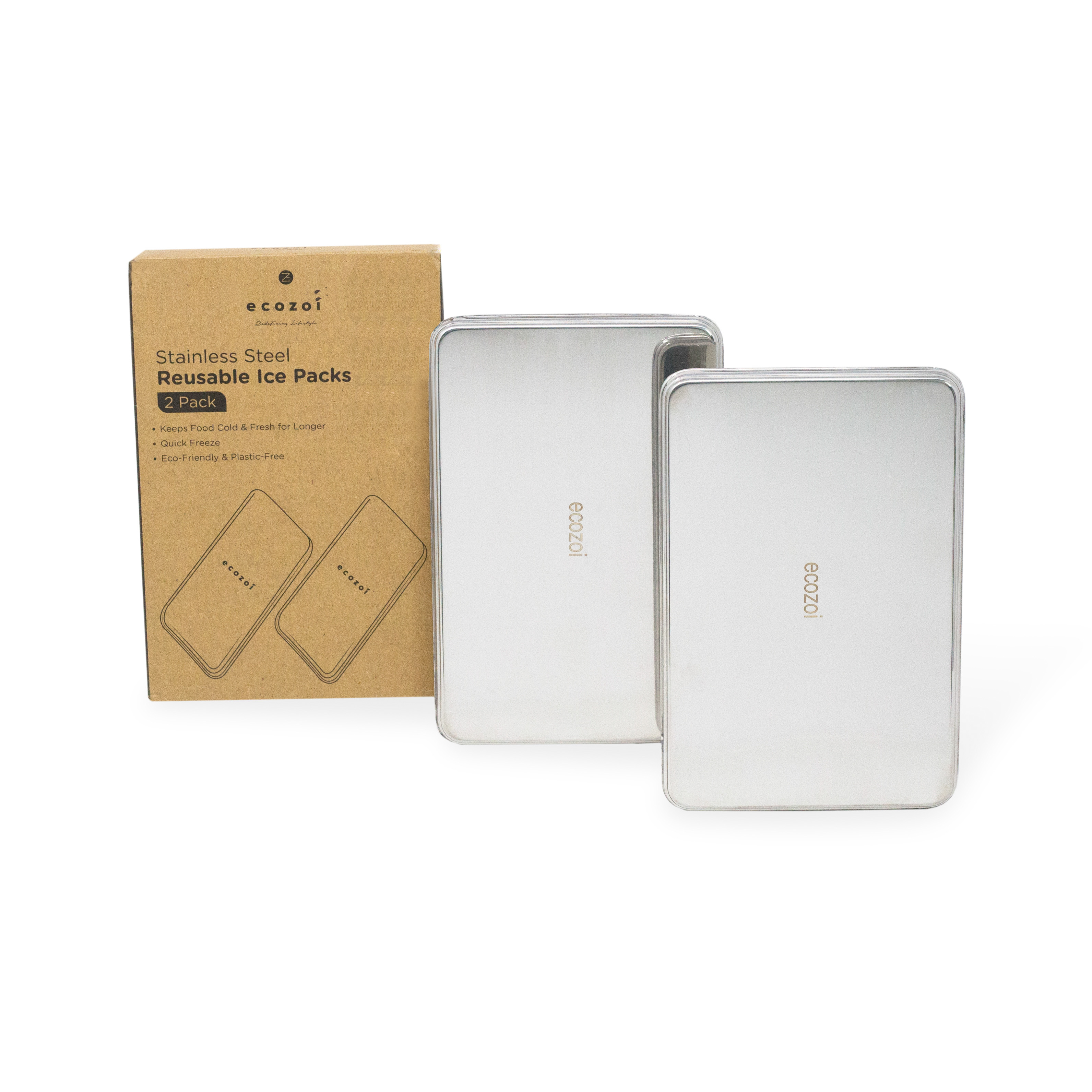 thumbnail video image 2 of Stainless Steel Freezer PACKS FOR LUNCH Boxes and Lunch Bags, 2 Pack, 2 of 7