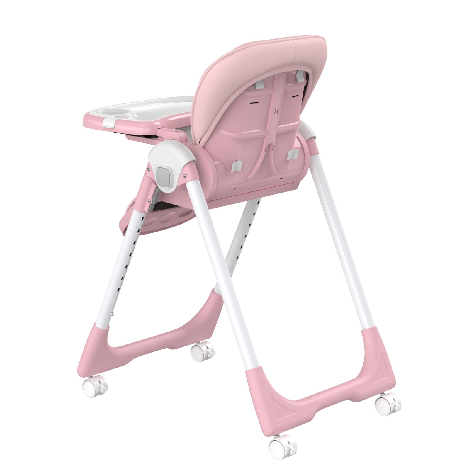 Sejoy 4 Wheels Baby High Chair for Toddlers Foldable High Chair