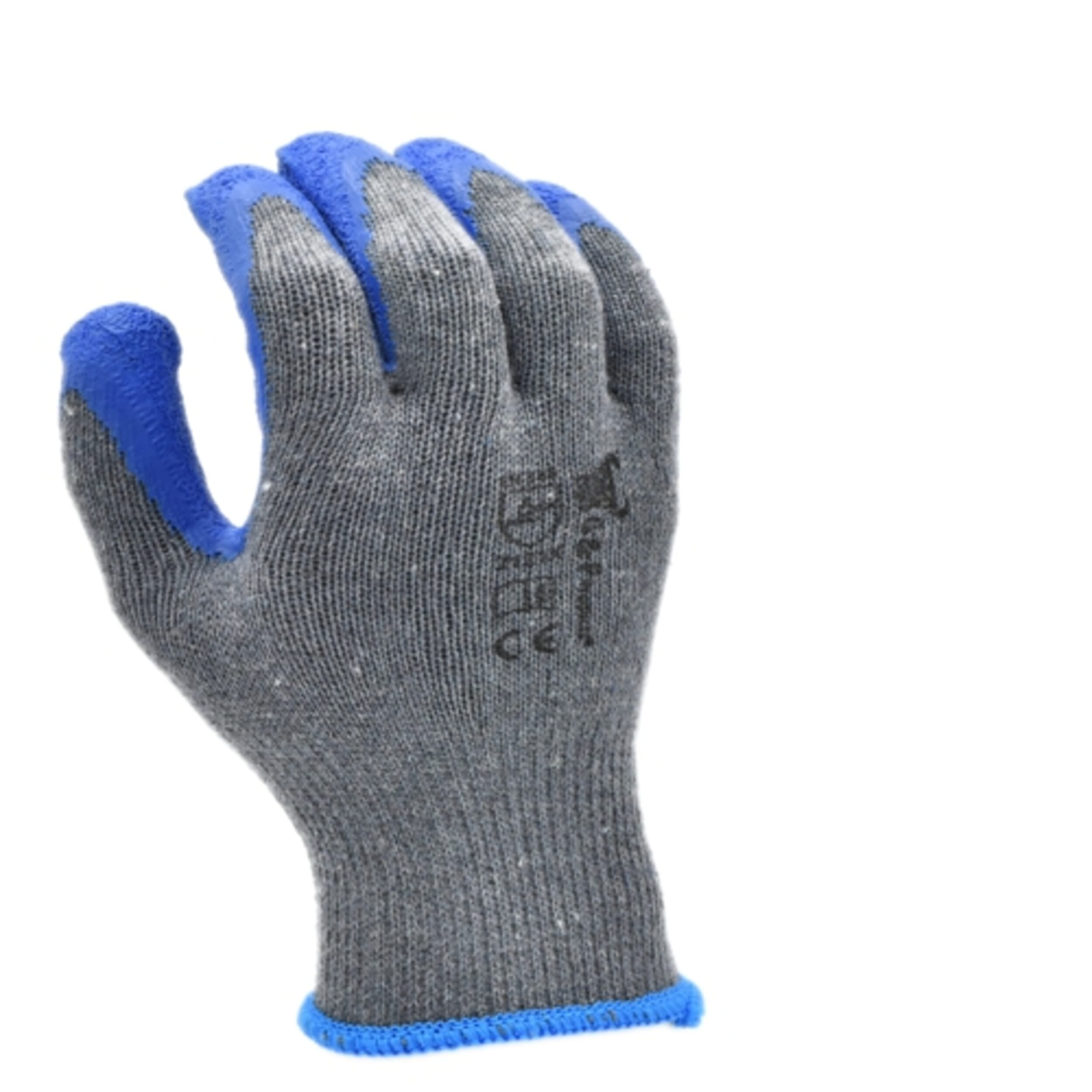 G & F Knit Work Gloves 3100S-DZ, Textured Rubber Latex