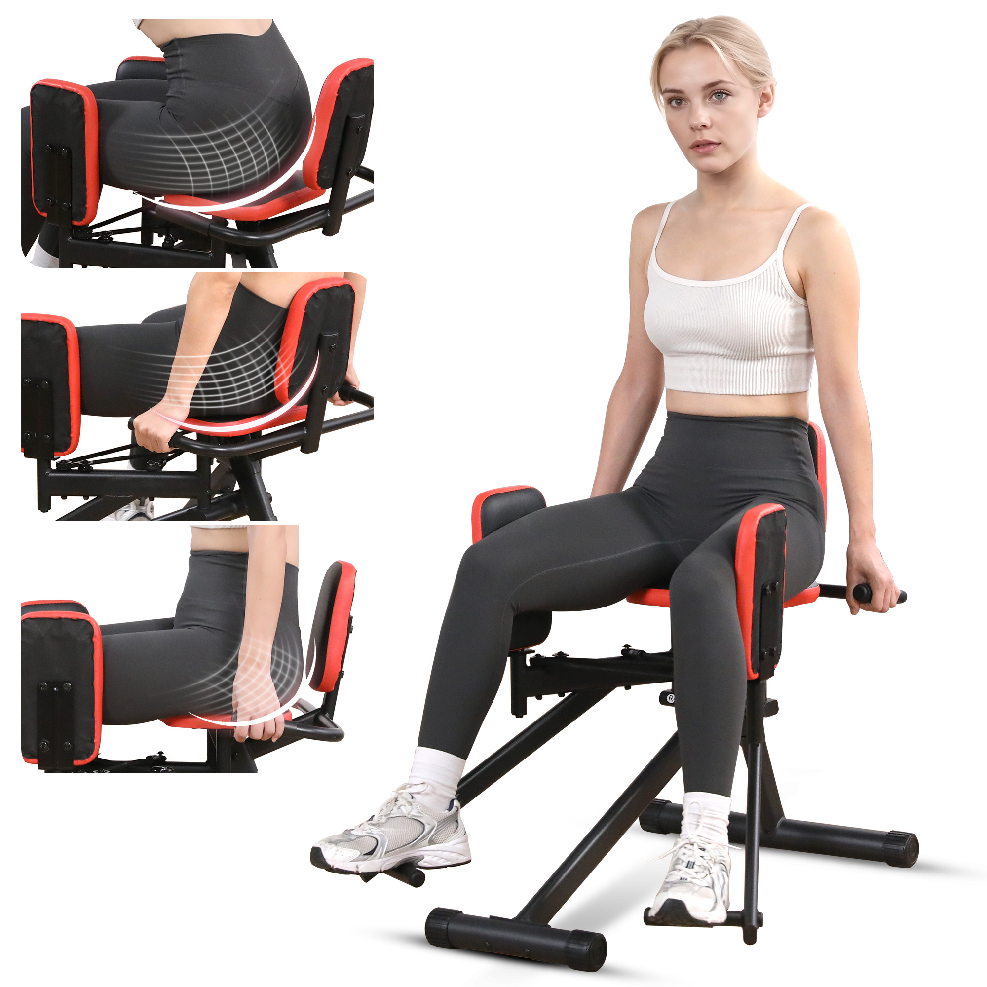 thumbnail video image 2 of WARMOUNTS Hip Abductor Machine for Home Gym | Glute & Thigh Exercise Equipment, Outer Thigh Sculpting, Glute Machine for Women, Leg Abductor Machine, Booty Builder for Butt Workout, 2 of 9