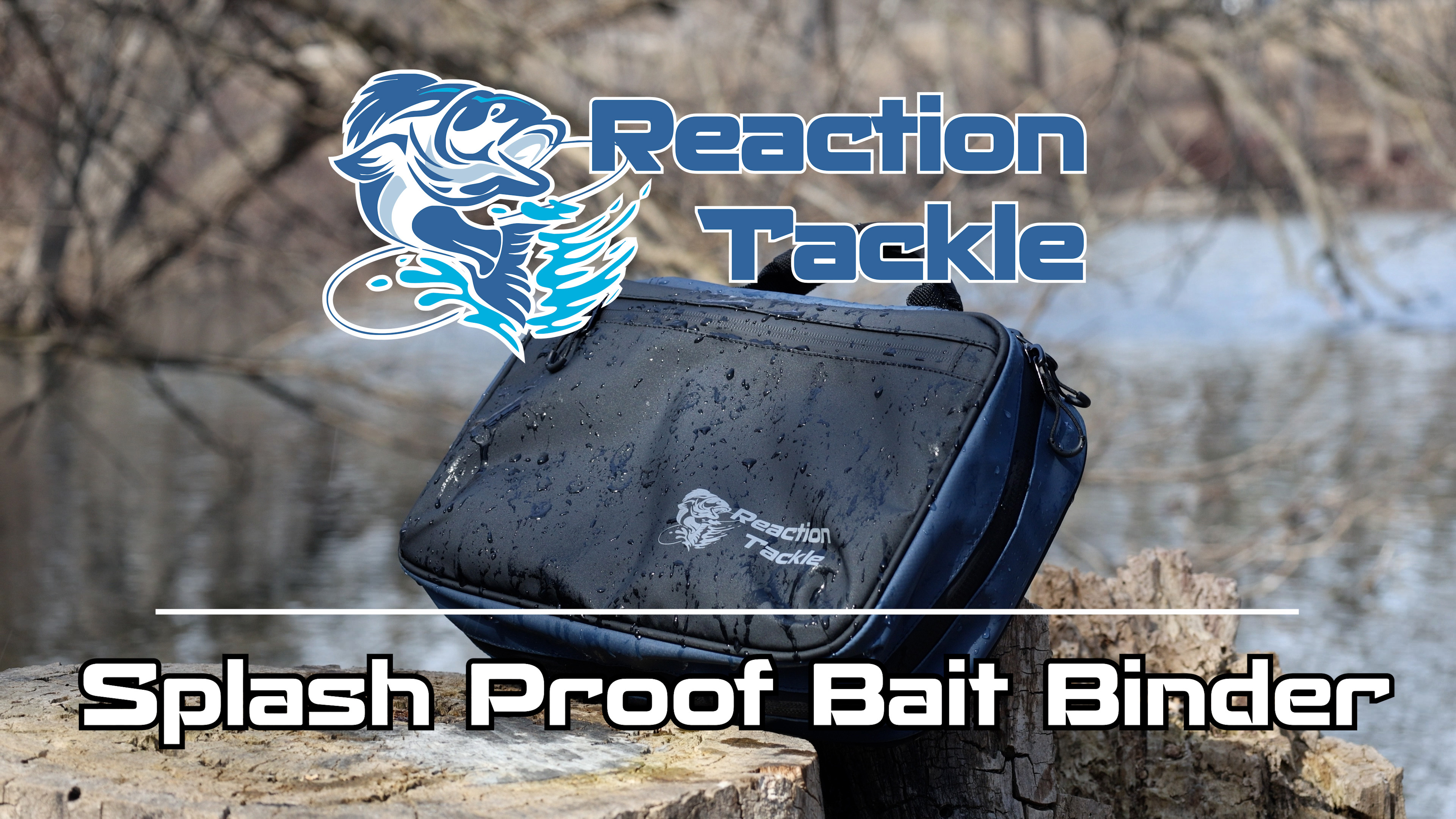 thumbnail video image 2 of Reaction Tackle Deluxe Splash-Proof Bait Binder - Salt Water Resistant Fishing Tackle Binder with 4 Single Pocket Sleeves and 2 Double Pocket Sleeves, 2 of 6