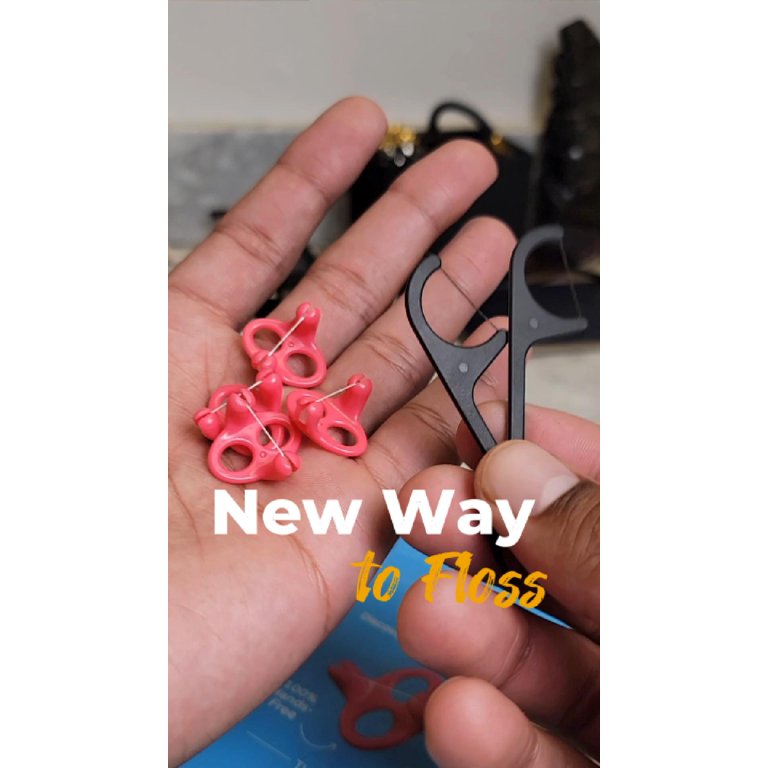 Gfloss Hands-Free Dental Floss Picks, 40 Count, BPA-Free, Non-Toxic, Pink