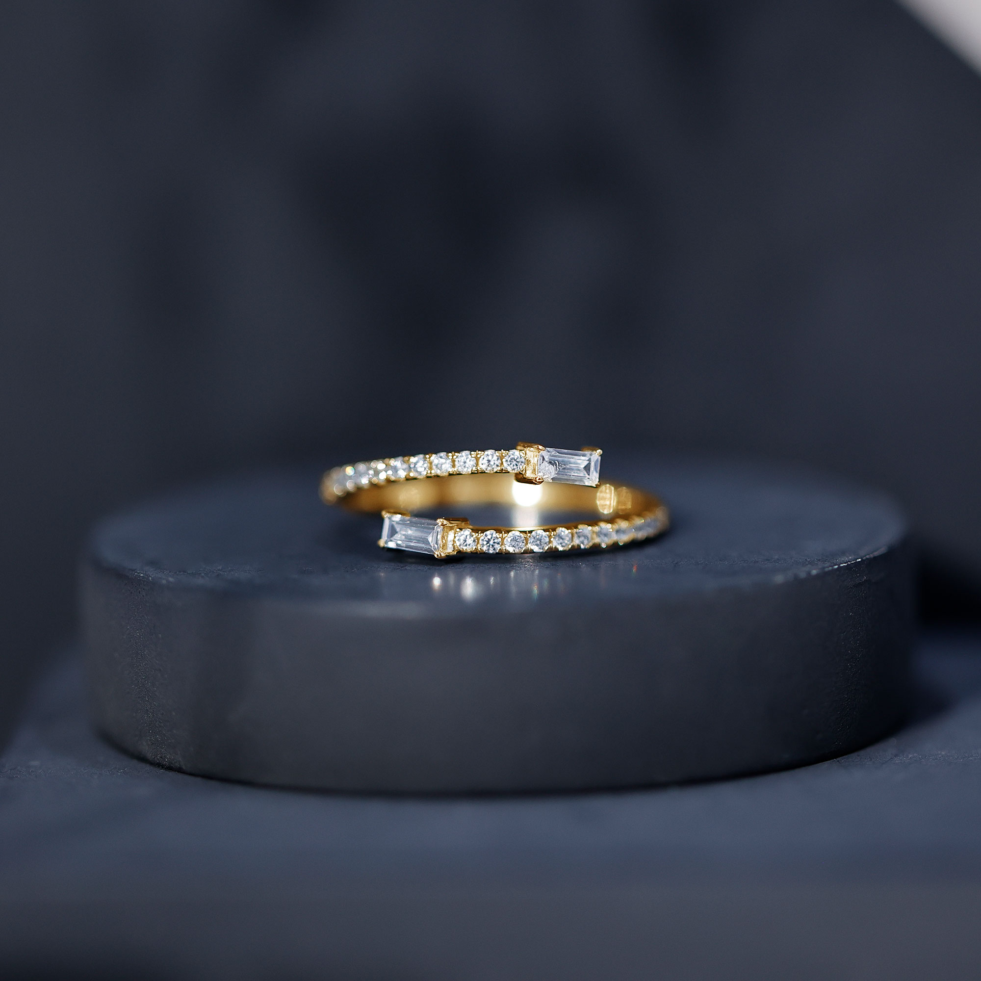 thumbnail video image 2 of Rosec Jewels Certified Lab Grown Diamond Promise Ring for Women - EF-VS Grade - Diamond Wrap Ring - Ready to Gift with Jewelry Box, 14K Yellow Gold, US 6.50, 2 of 7