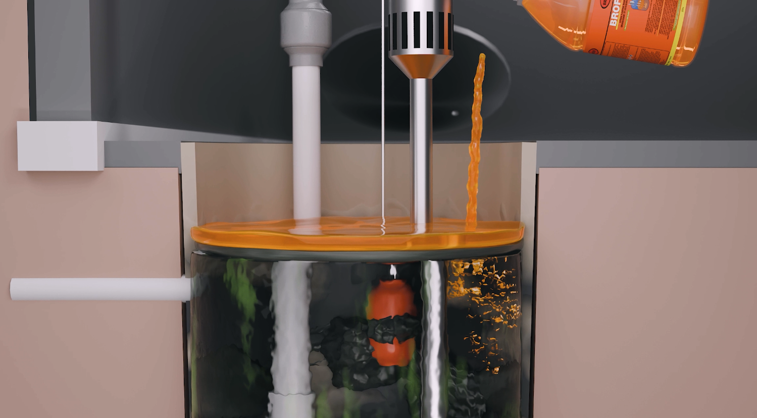 thumbnail video image 2 of BroFloat Sump Pit Deodorizer & Degreaser, Industrial-Strength, Floating Protective Layer, Stops Odors & Dissolves Grease, 2 of 10