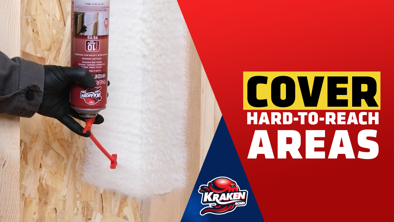 thumbnail video image 2 of Kraken Bond ThermaFoam Wide Spray Foam Insulation, 16 oz, 6 Pack, 2 of 8