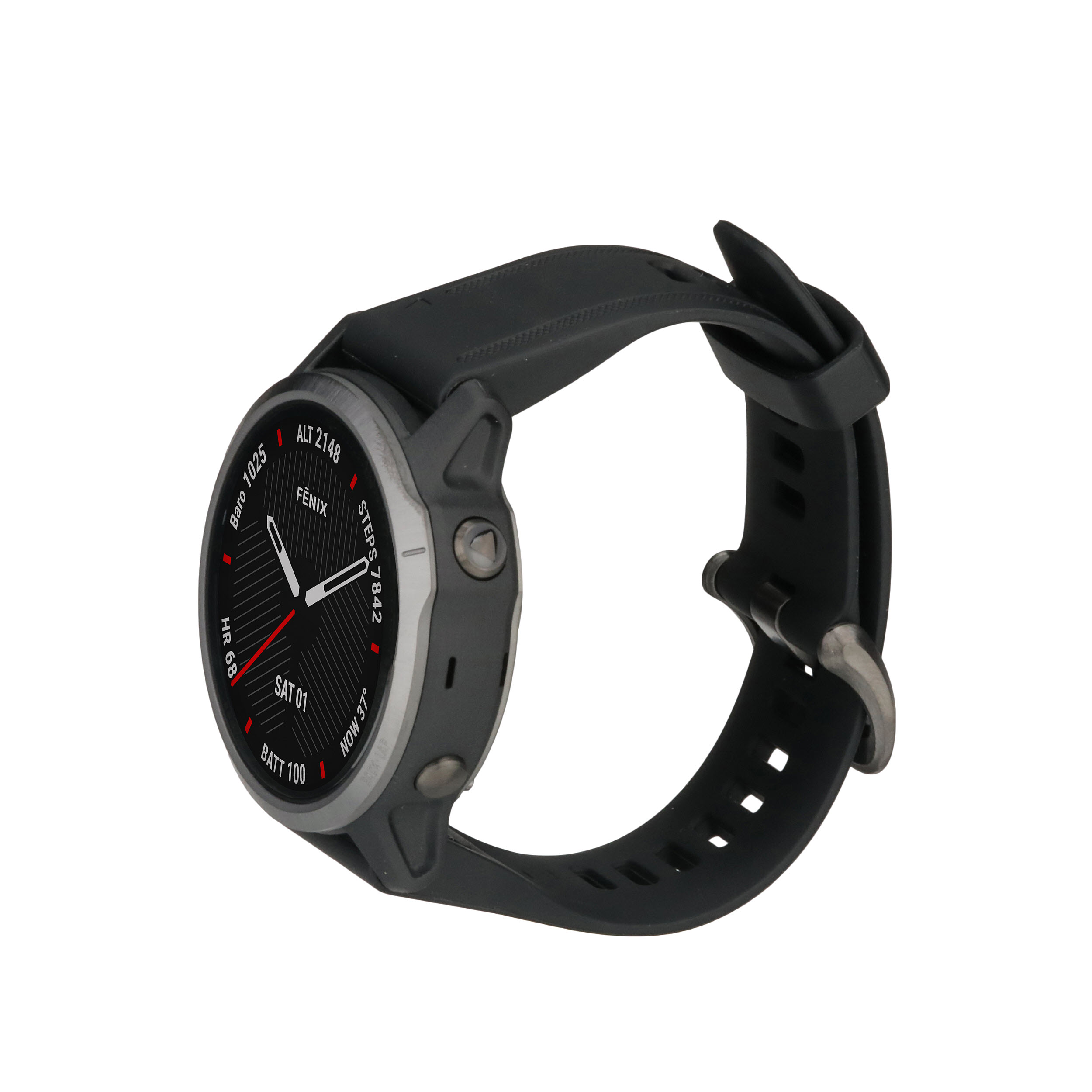 Garmin fēnix® 6S – Sapphire – Carbon Gray DLC with Black Band