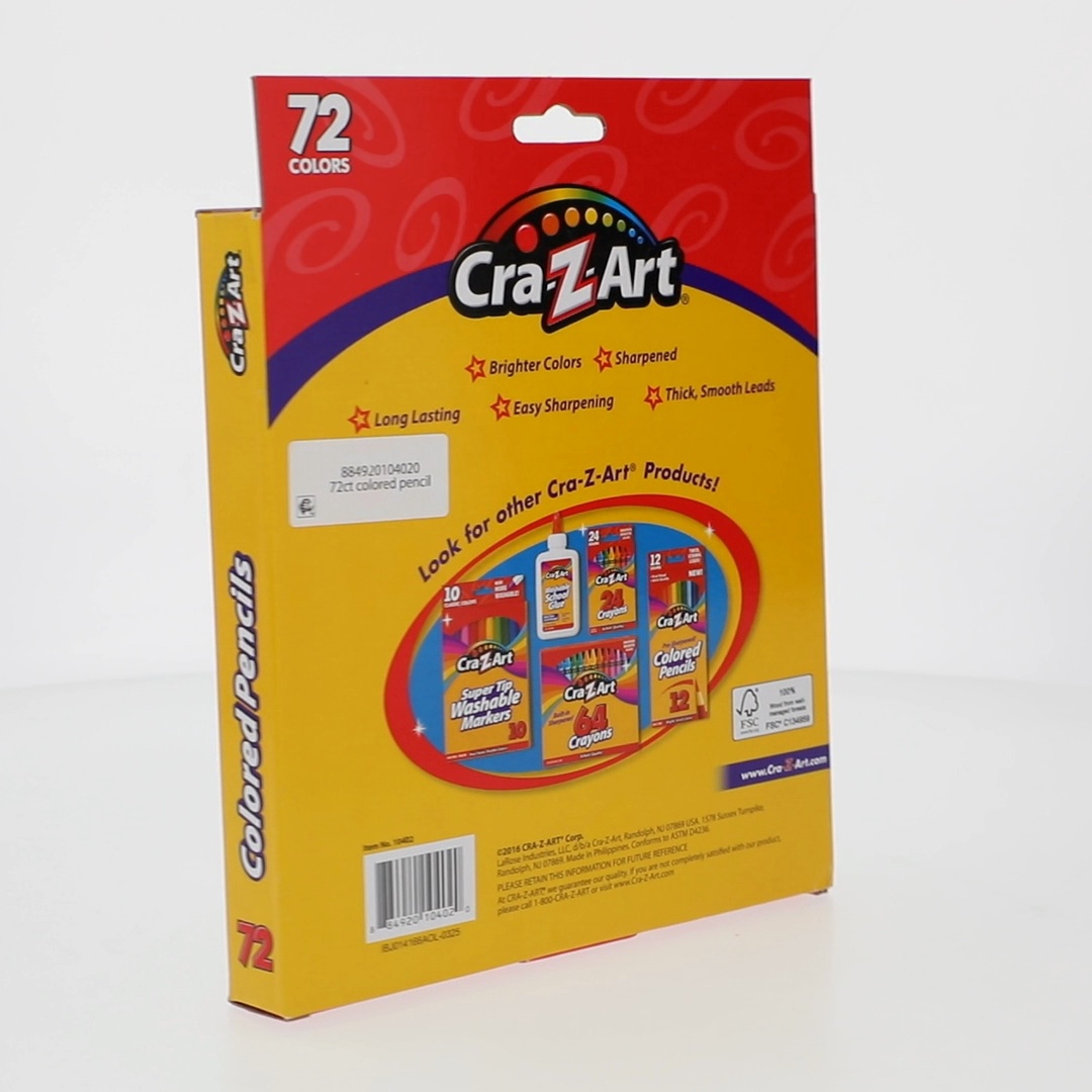 Cra-Z-Art, Colored Pencils, 72 Count, Multicolor, Classic