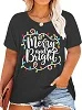 thumbnail video image 2 of KimSoong Women Merry Christmas Shirt Plus Size Christmas Lights Graphic T-Shirt Xmas Short Sleeve Tees Funny Holiday Tops, 2 of 9