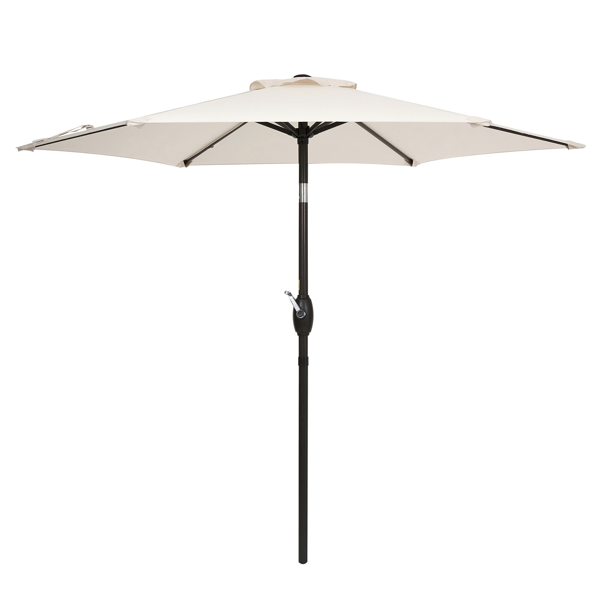 thumbnail video image 2 of ACEGOSES 7.5ft Patio Umbrella, Outside Table Umbrellas With Non-Fading Polyester canopy, Beige, 2 of 8