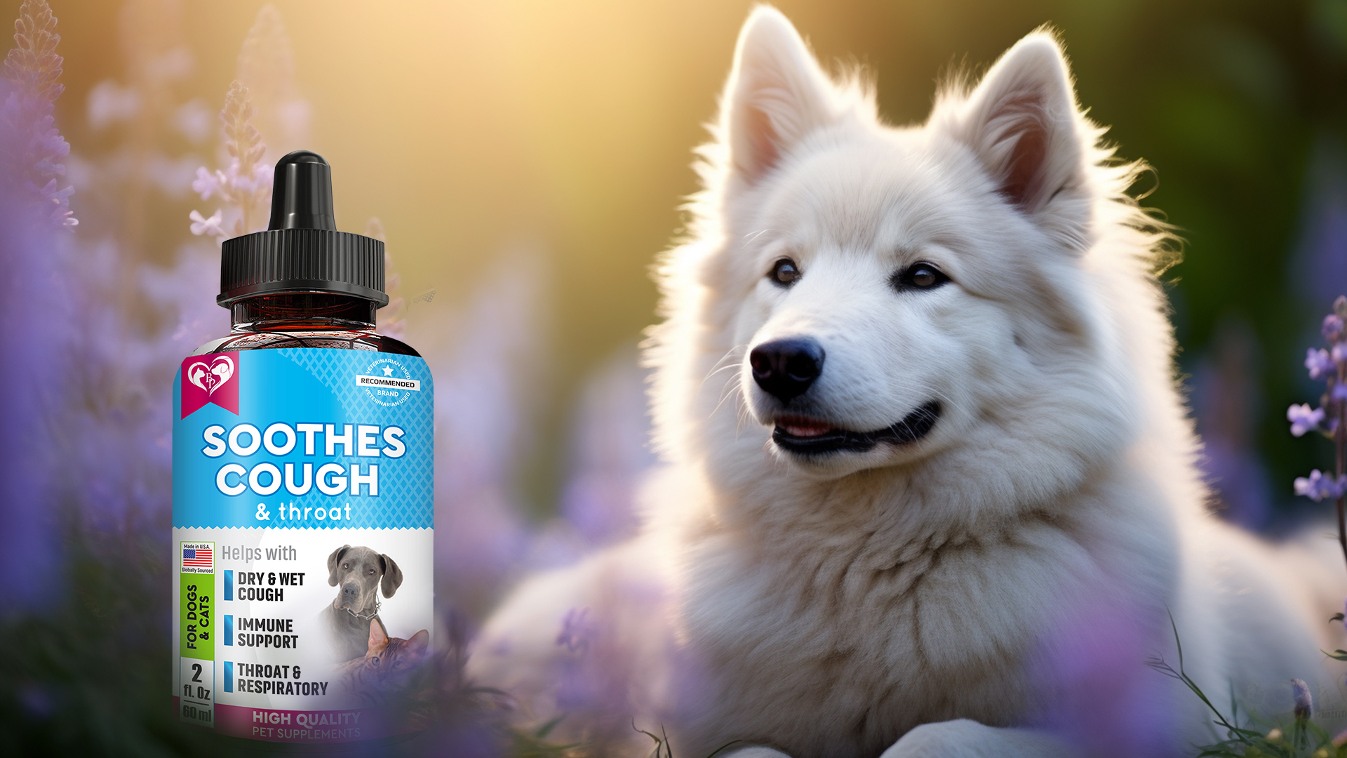 thumbnail video image 3 of Herbal Respiratory & Immune Support Drops for Dogs & Cats – Cough & Throat Comfort, 3 of 9