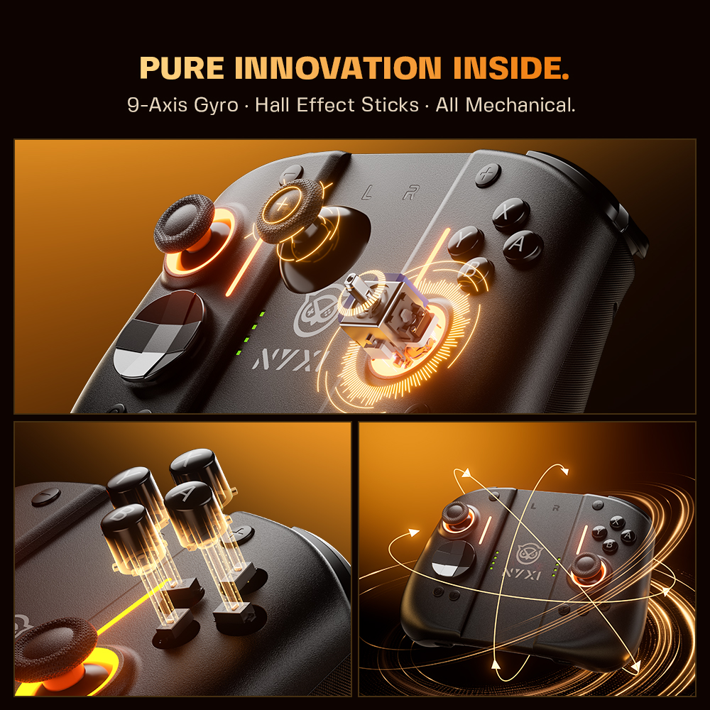 thumbnail video image 2 of NYXI Hyperion 3 Wireless Magnetic Joypad with Hall Effect Joystick and Micro-Switch Buttons for Nintendo Switch 2, 2 of 7