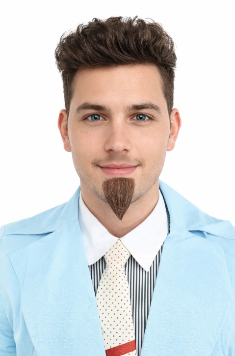 thumbnail video image 2 of HPO Adult Men's American Actor Van Goatee Beard Brown Color Flame-Retardant Synthetic Fiber, 2 of 7