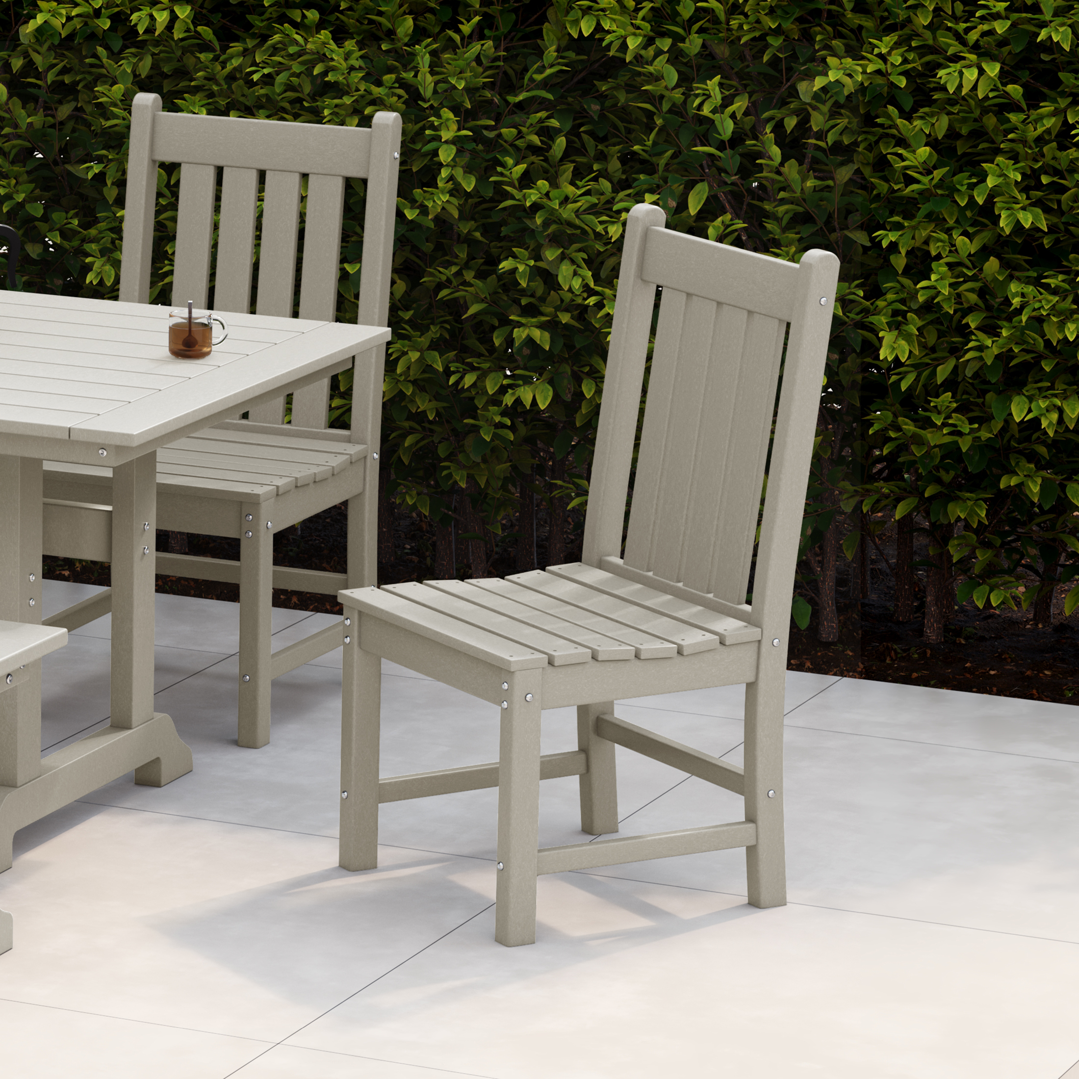 thumbnail video image 2 of WestinTrends Malibu Outdoor Patio Dining Chair, Weathered Wood, 2 of 3