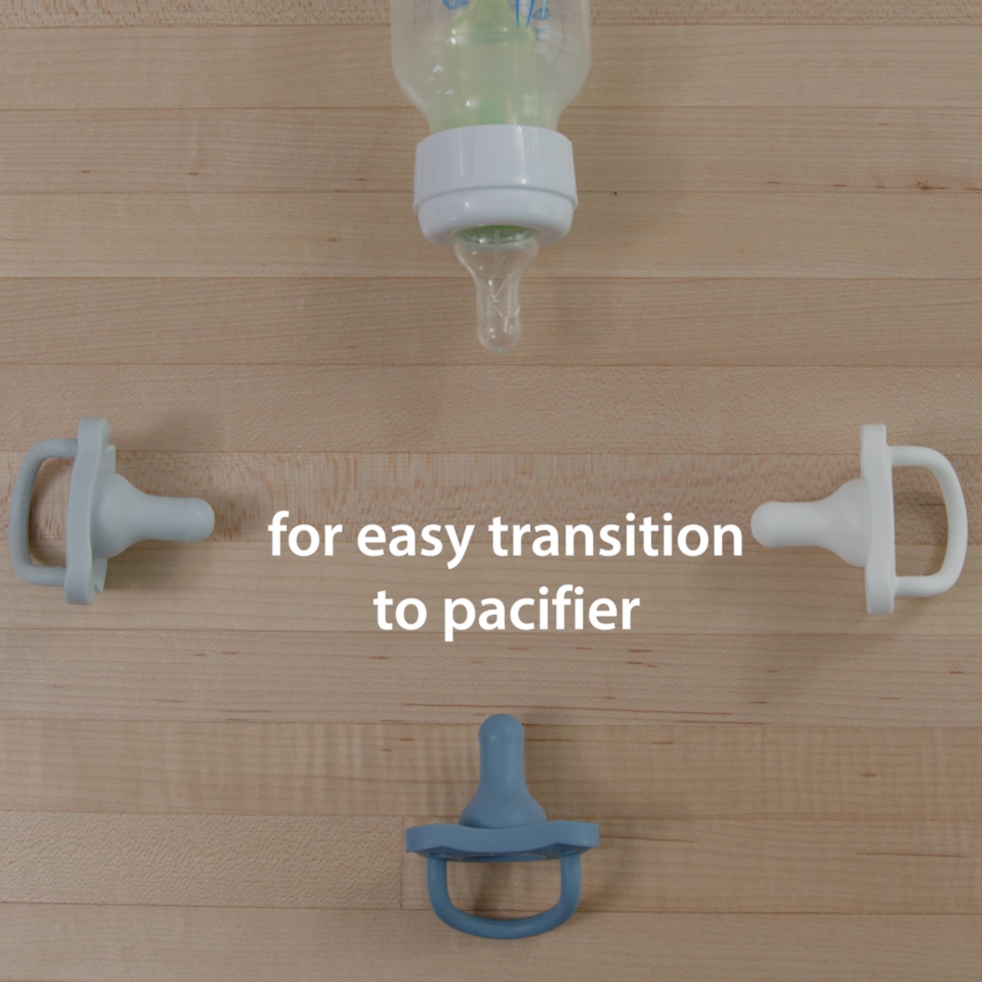 thumbnail video image 2 of Dr. Brown's HappyPaci 100% Silicone Pacifier 0-6m, BPA Free, Cool Gray, Green, Ecru, 3 Pack, 2 of 19