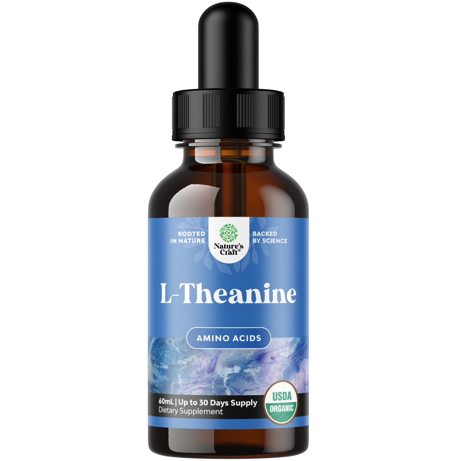 thumbnail video image 2 of High Absorption L-Theanine Liquid Drops - Nootropic Focus Supplement with L Theanine 200mg Per Serving and Chamomile Extract Supplement for Adults and Kids Relaxation and Focus - 2 Fl Oz, 2 of 10