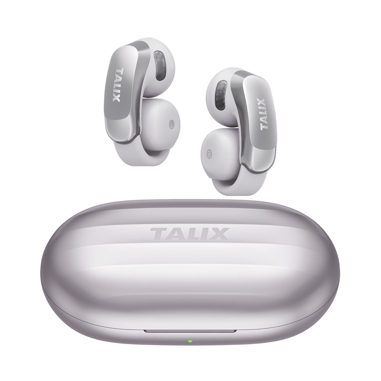 thumbnail video image 2 of (Open Box) Ultra Open-Ear Earbuds,5.2g Clip-On Headphones,Clear Calls with 4 Mics,Stable Fit for Comfort,13.4mm Drivers for Powerful Bass,Open-Ring Design,Gray, 2 of 2