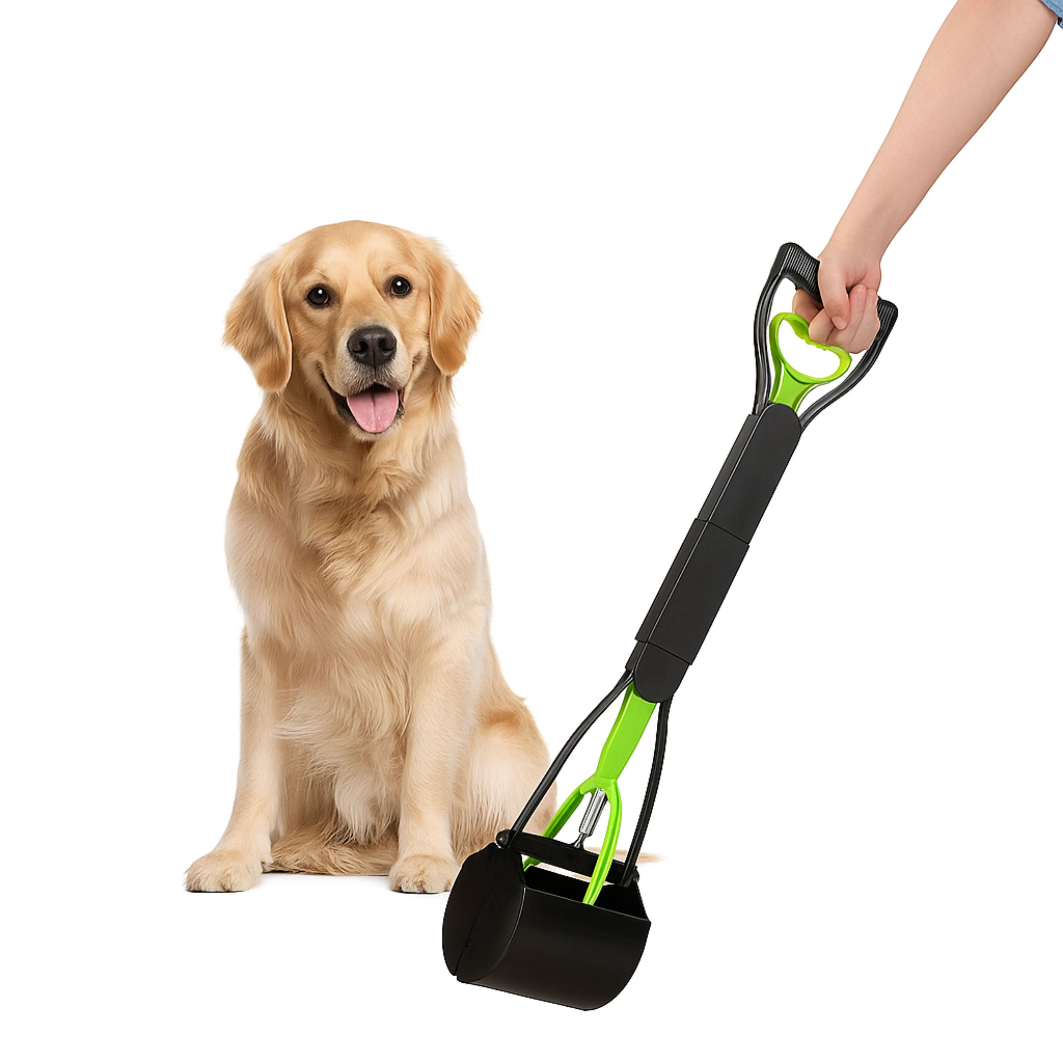 thumbnail video image 2 of Foldable Pooper Scooper for Dogs, 60cm Long Handle, Heavy Duty Pet Waste Pick Up Tool with Teeth Grip and Double Spring – Portable and Compact Poop Scoop for Grass, Gravel, Dirt, 2 of 11