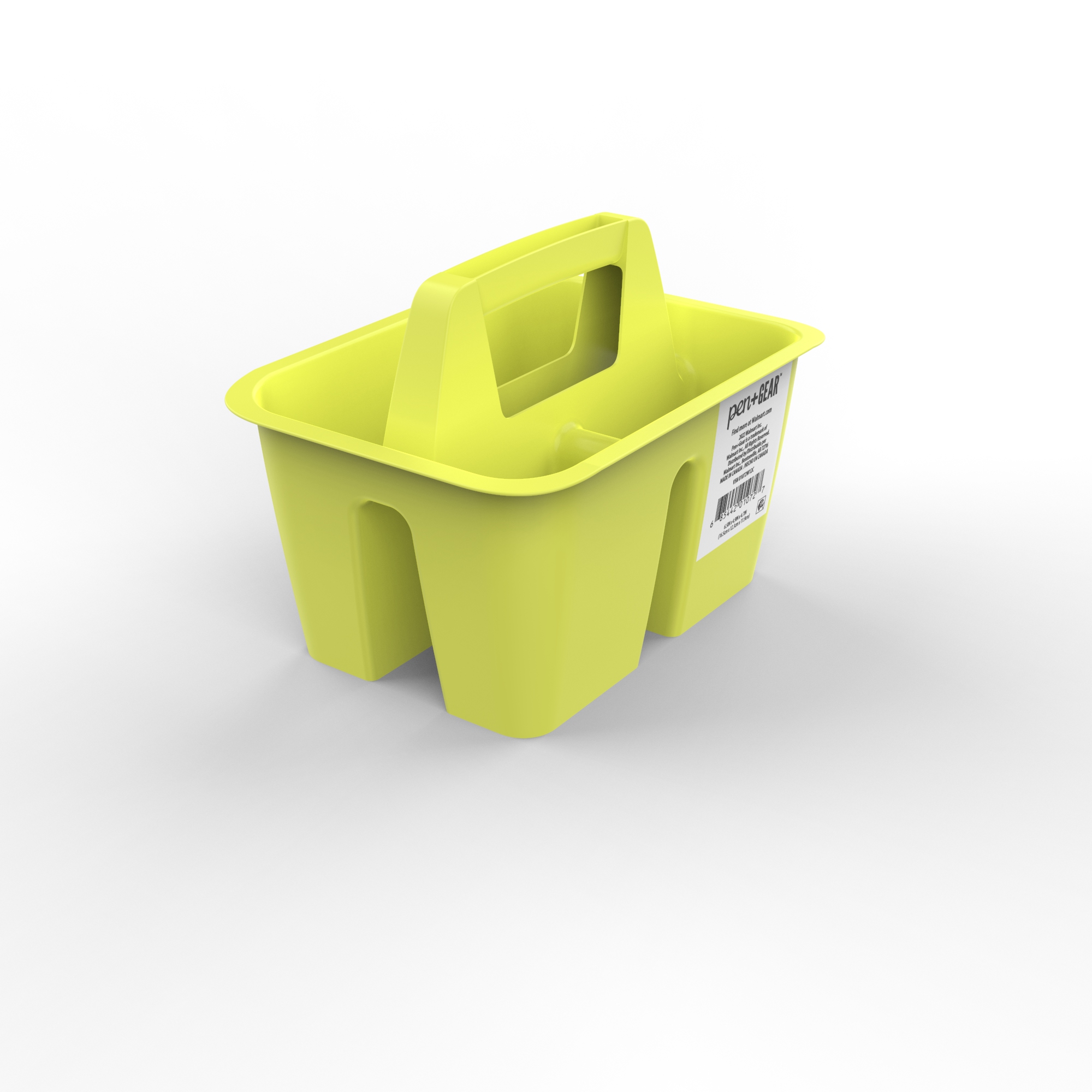 Pen+Gear Mini Plastic Craft and Hobby Organizer Caddy, Lemon Lime