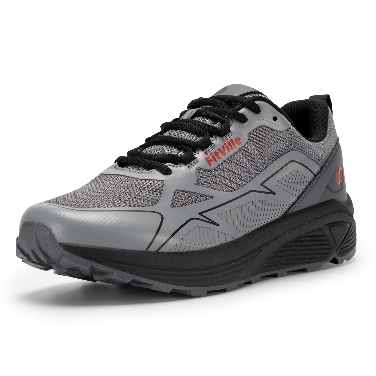 thumbnail video image 2 of FitVille Mens Running Shoes Trail Walking Sneakers Athletic Shoes with Arch Support, 12 x-Wide, 2 of 10
