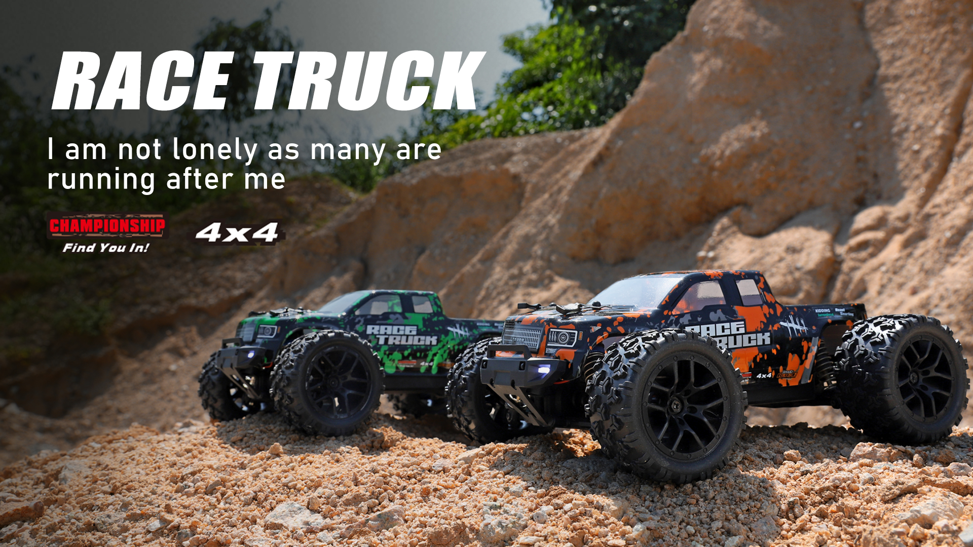 thumbnail video image 2 of HAIBOXING 1:18 Remote Control Truck 18859 - Fast RC Car for Adults and Kids, 4x4 Waterproof Off-Road Monster Truck for Boys - Includes 2 Batteries, 2 of 10