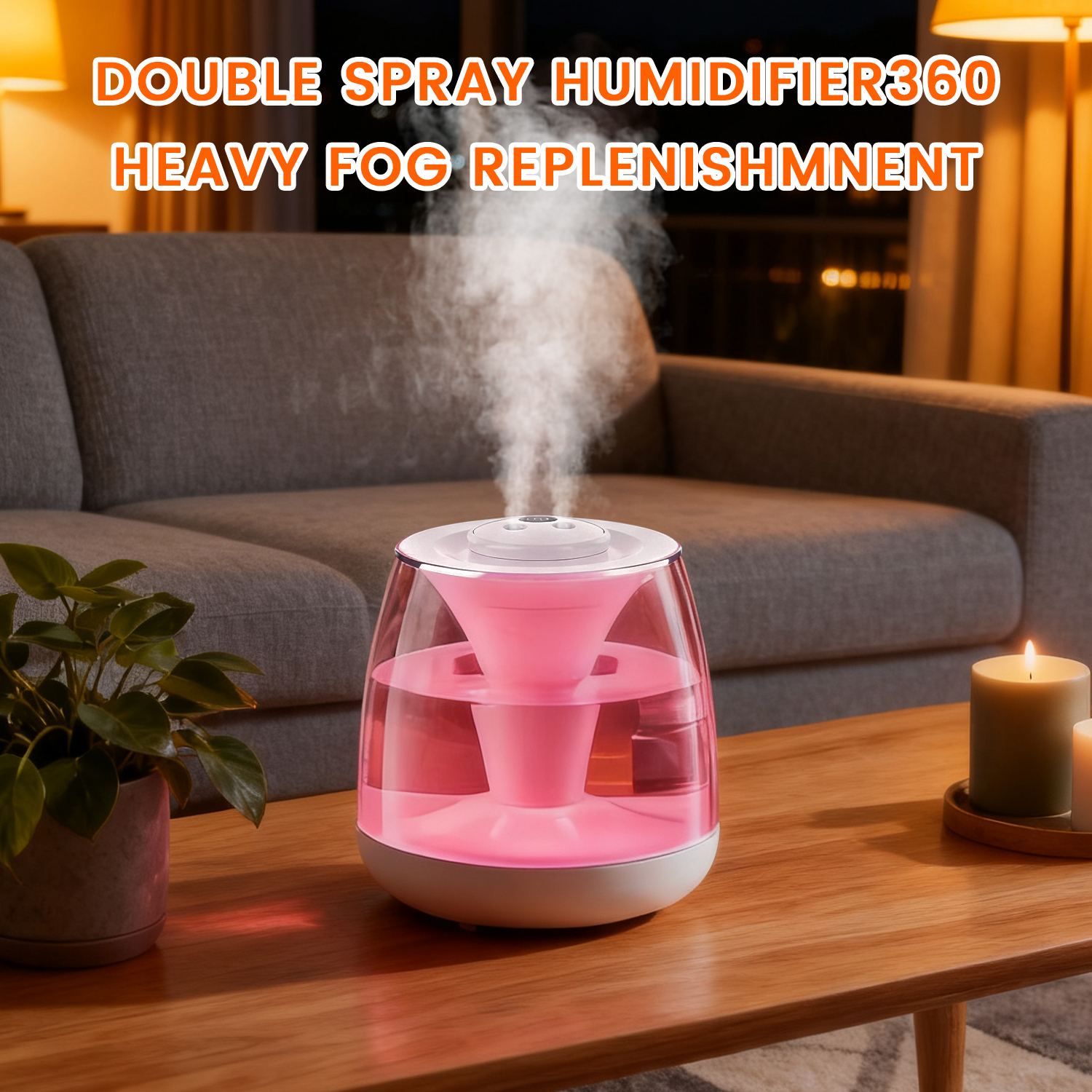 thumbnail video image 2 of HEEYCEM Humidifiers for Bedroom, 3 L Cool Mist Top-Fill 40H Super Long Time, 23dB Quiet, Baby Humidifier, Oil Diffuser for Large Room, Plants, Nursery, Office, 7 Color Light Ultrasonic, 2 of 10