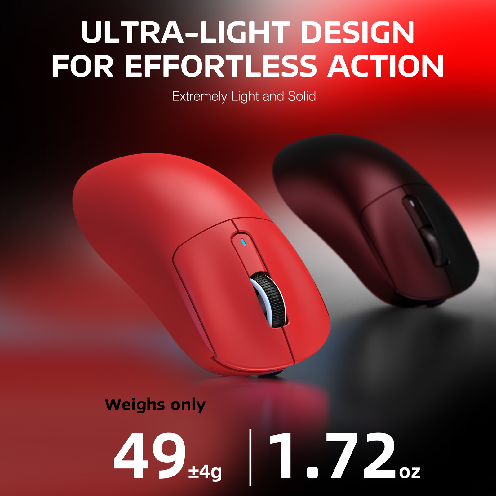 thumbnail video image 2 of ATTACK SHARK X3 Wireless Gaming Mouse, 49g Lightweight Triple Mode Ergonomic Computer Mouse, PAW3395 26K DPI Sensor, 200h Battery Life, Griptape Programmable Buttons for PC/Laptop/Mac/Win, 2 of 10