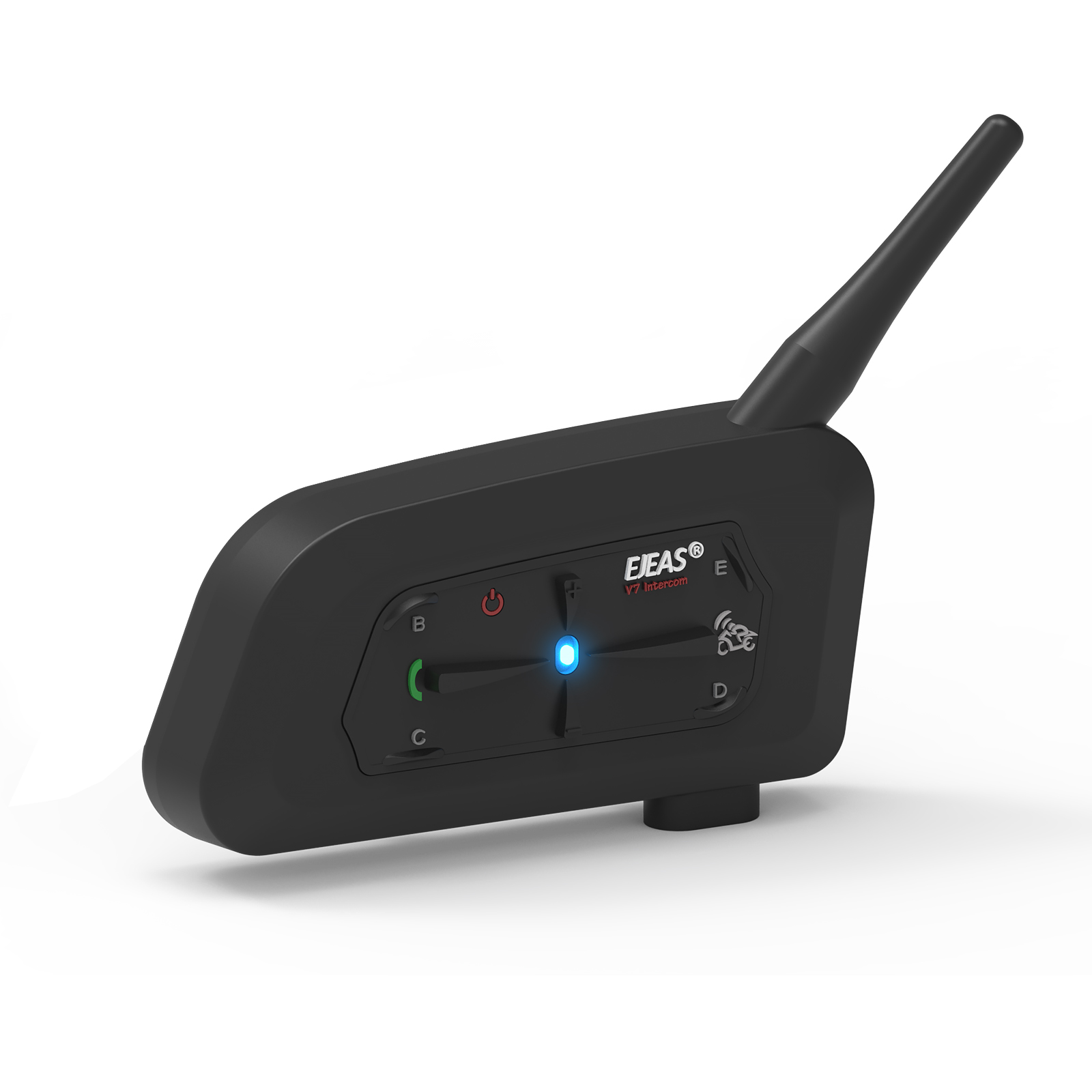 thumbnail video image 2 of EJEAS V7 Motorcycle Helmet Bluetooth Intercom Headset 2 Riders 1200M Helmet Bluetooth Headset Wireless Communication System 2Pc, 2 of 16