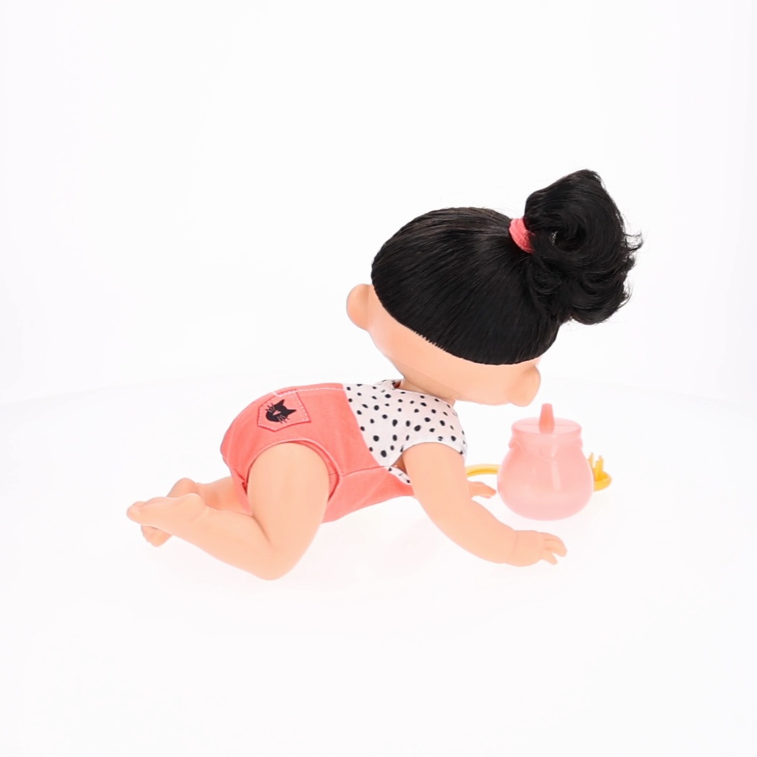 Baby Alive, Crawl 'n Play Katie Kat Doll, 10.75 inch, Black Hair