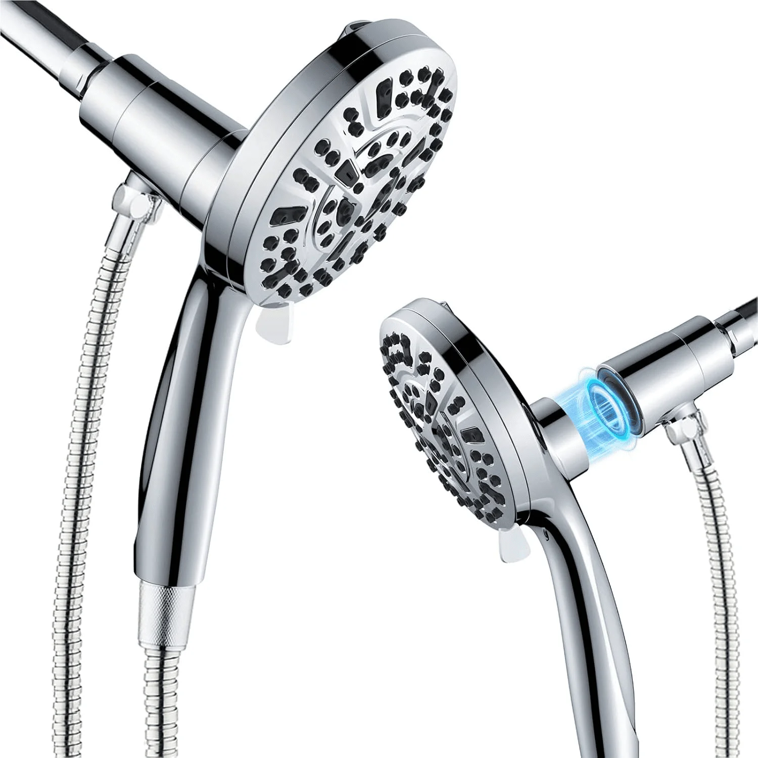 thumbnail video image 2 of Scootworks Filtered Shower Head, 10 Spray Settings Detachable Shower Head with Handheld, HandHeld Shower Head for Bathroom Tub with Hose 59 inch Stainless Steel and Magnetic Connection, 2 of 10