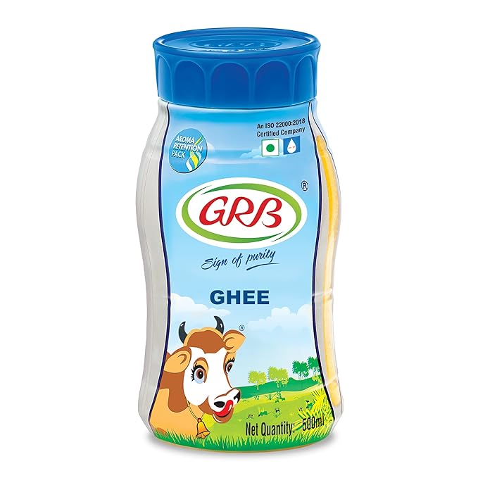 thumbnail video image 2 of GRB Cow Ghee  830 ml – Pure Desi Ghee from 100% Cow’s Milk | Rich Aroma, Granular Texture | Clarified Butter, 2 of 4