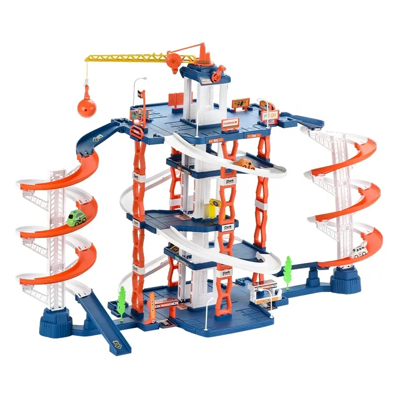 thumbnail video image 2 of Car Garage Toy, Race Car Ramp Track Toys Sets,Garage Playset with 3 Alloy Cars,Christmas Birthdays Gifts for Kids Age 3+, 2 of 8